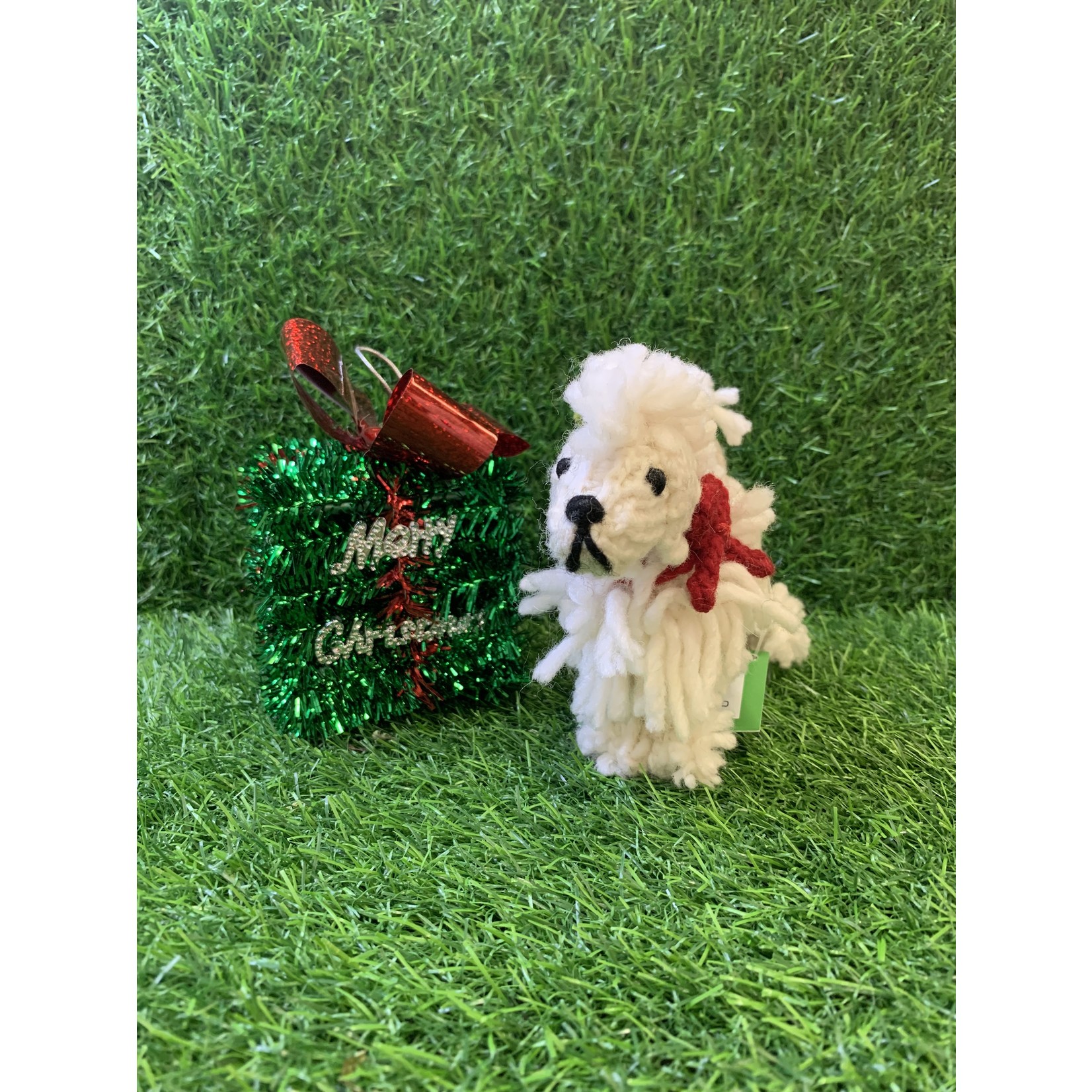 Christmas Ornament White Poodle