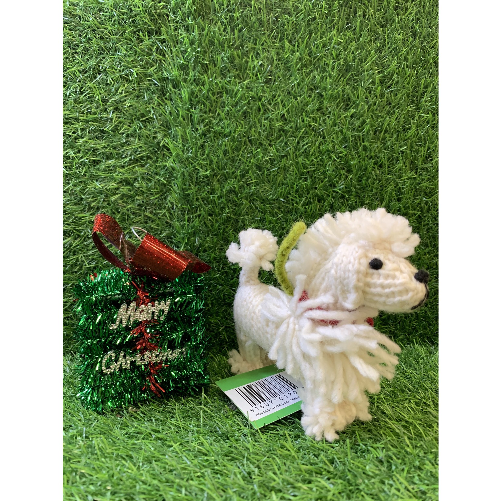 Christmas Ornament White Poodle