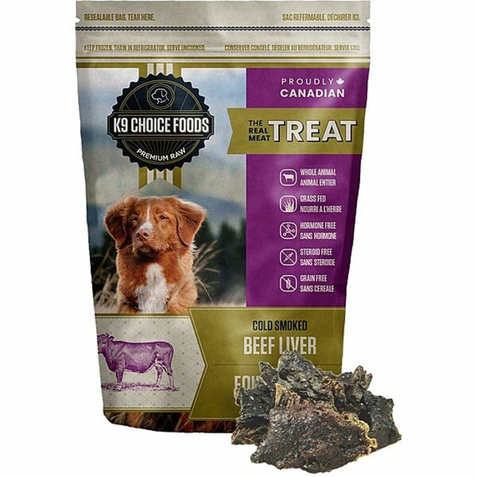 K9 Choice Frozen Smoked Beef Liver 227gm