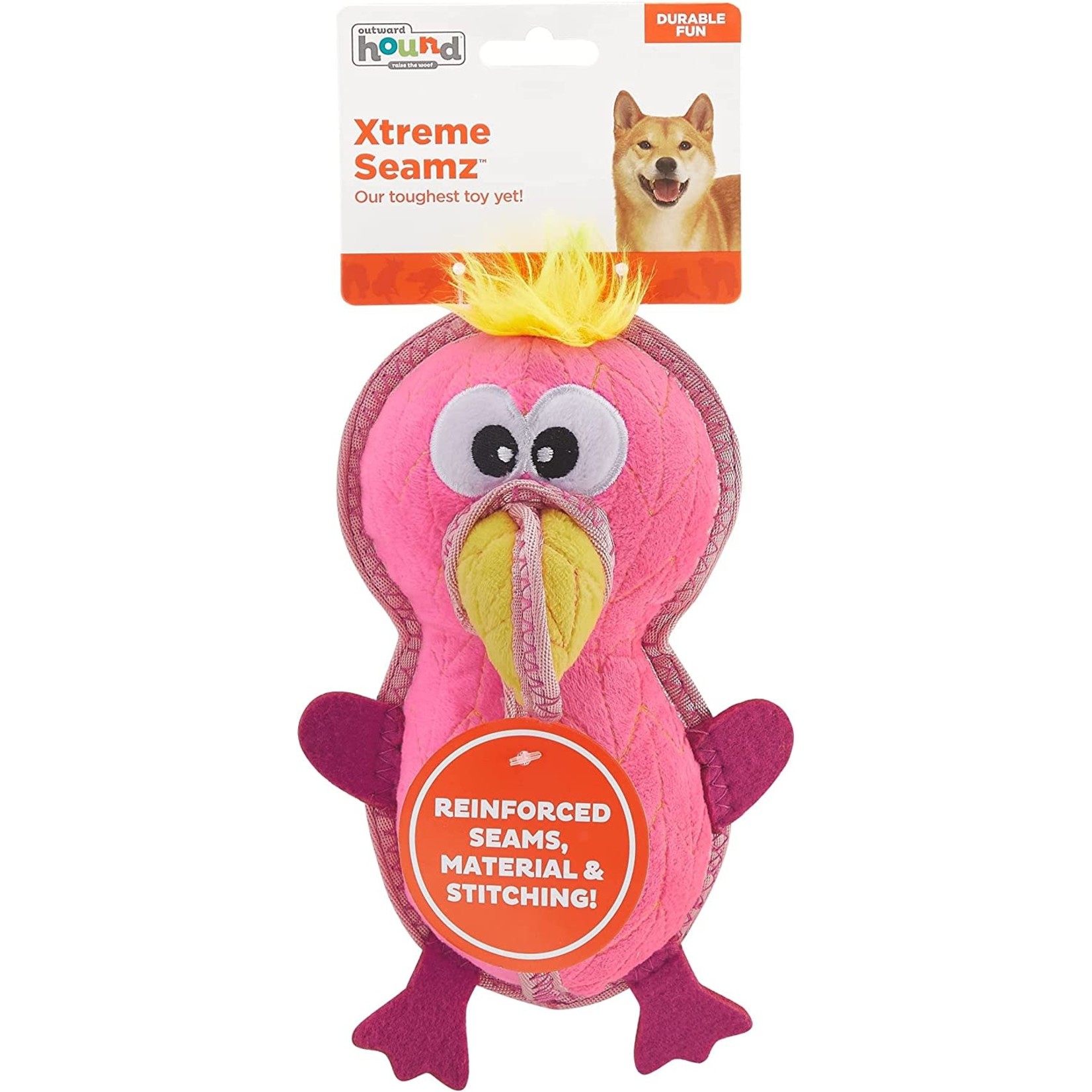 Outward Hound Flamingo dog toy