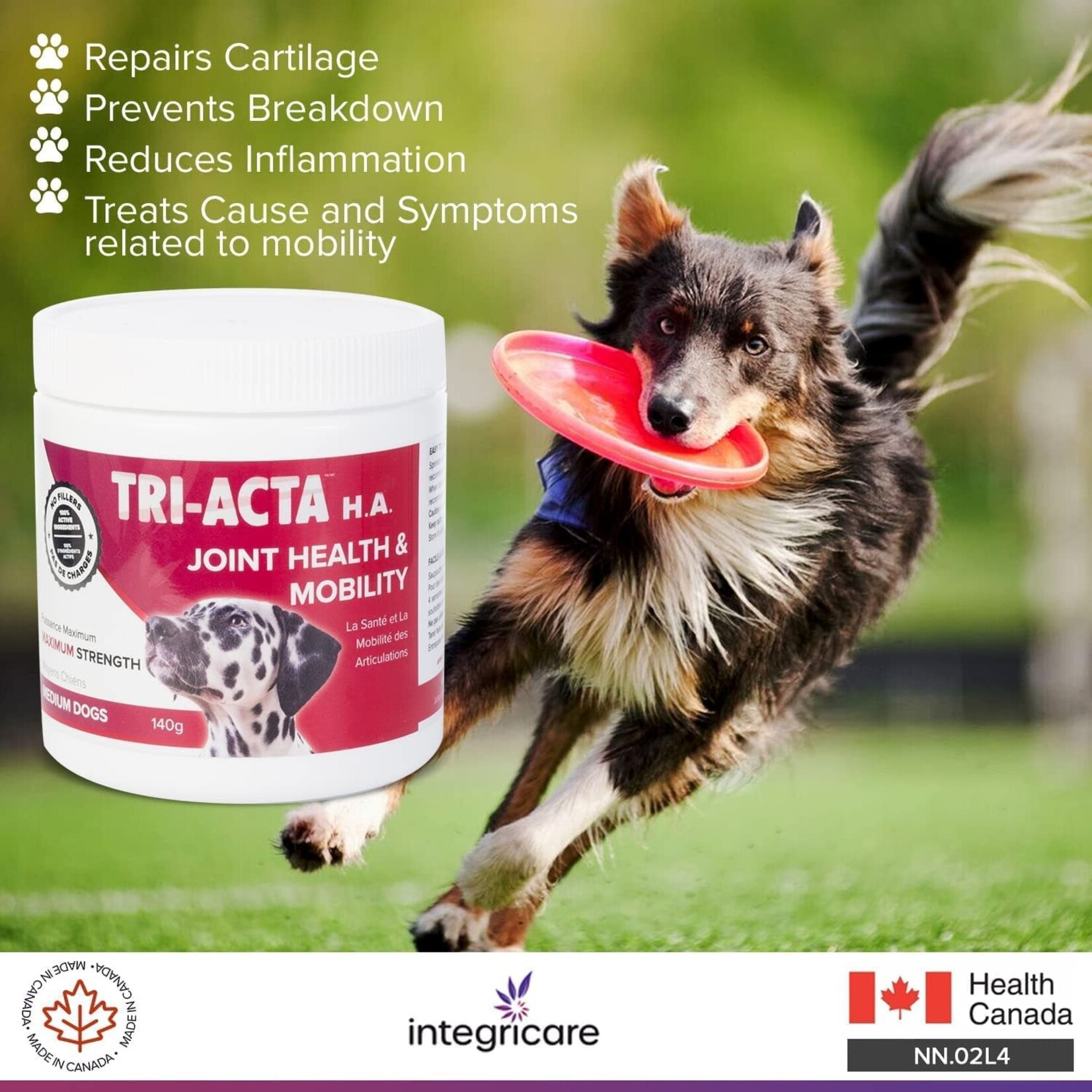 Tri-Acta Maximum Strength Joint Health + Mobility 140g For Medium Dogs