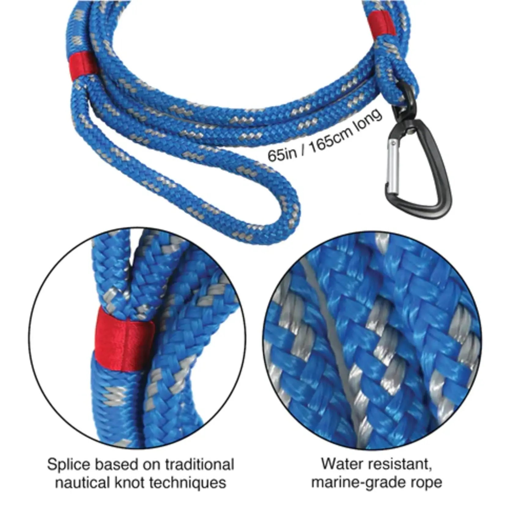 Kurgo Humble Leash Blue 65in