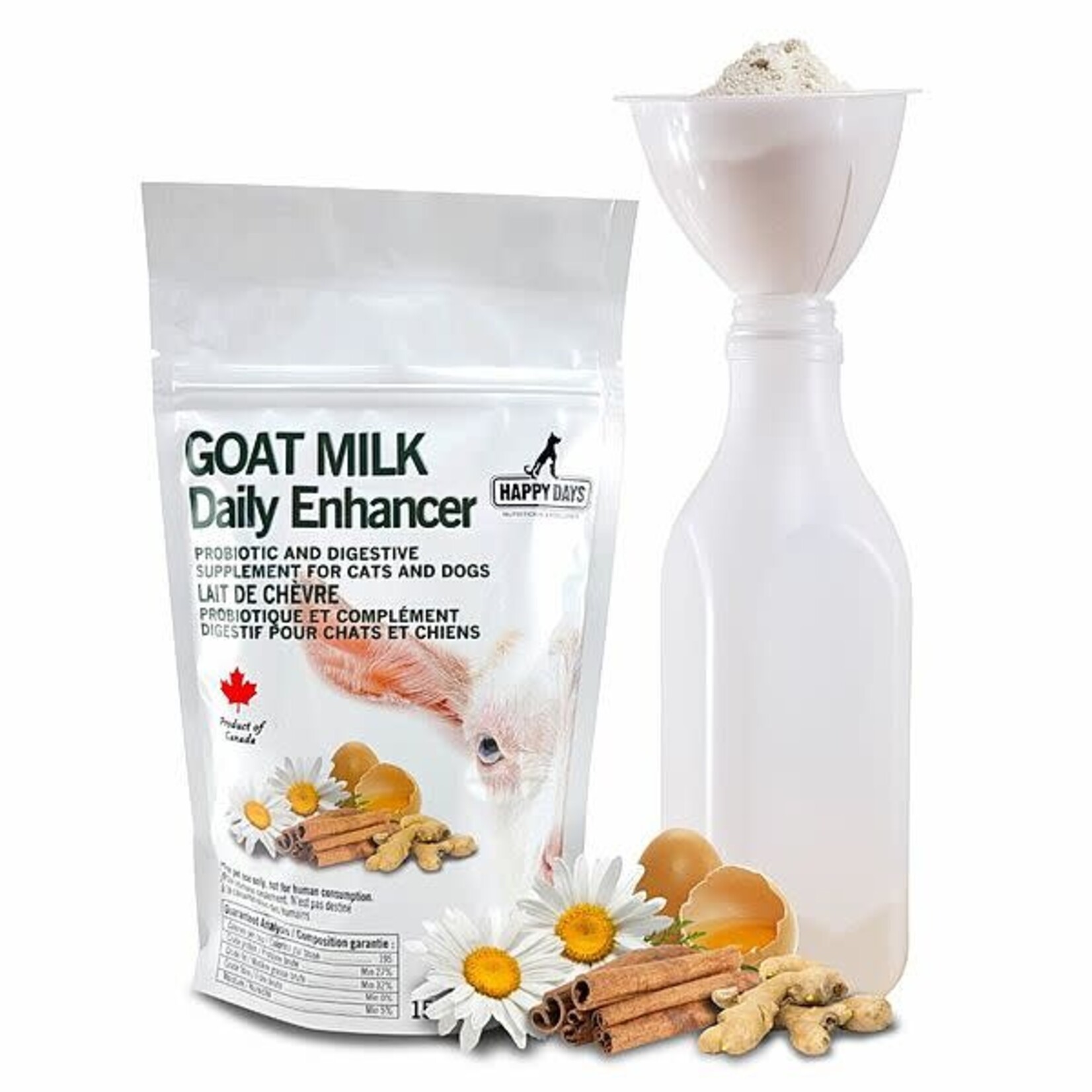 Happy Days dairies Goat Milk Daily Enhancer Probiotic+Digestive Supplement  for dog/cat 150g