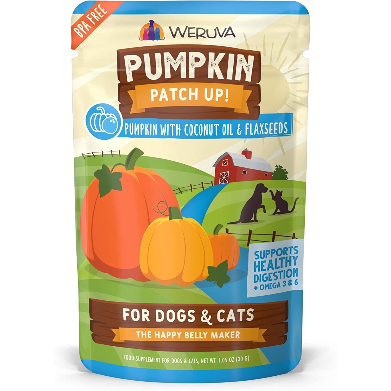 Weruva Weruva Happy Belly Maker Pumpkin W Coconut Oil & Flaxseeds for cat/dog  1.05oz