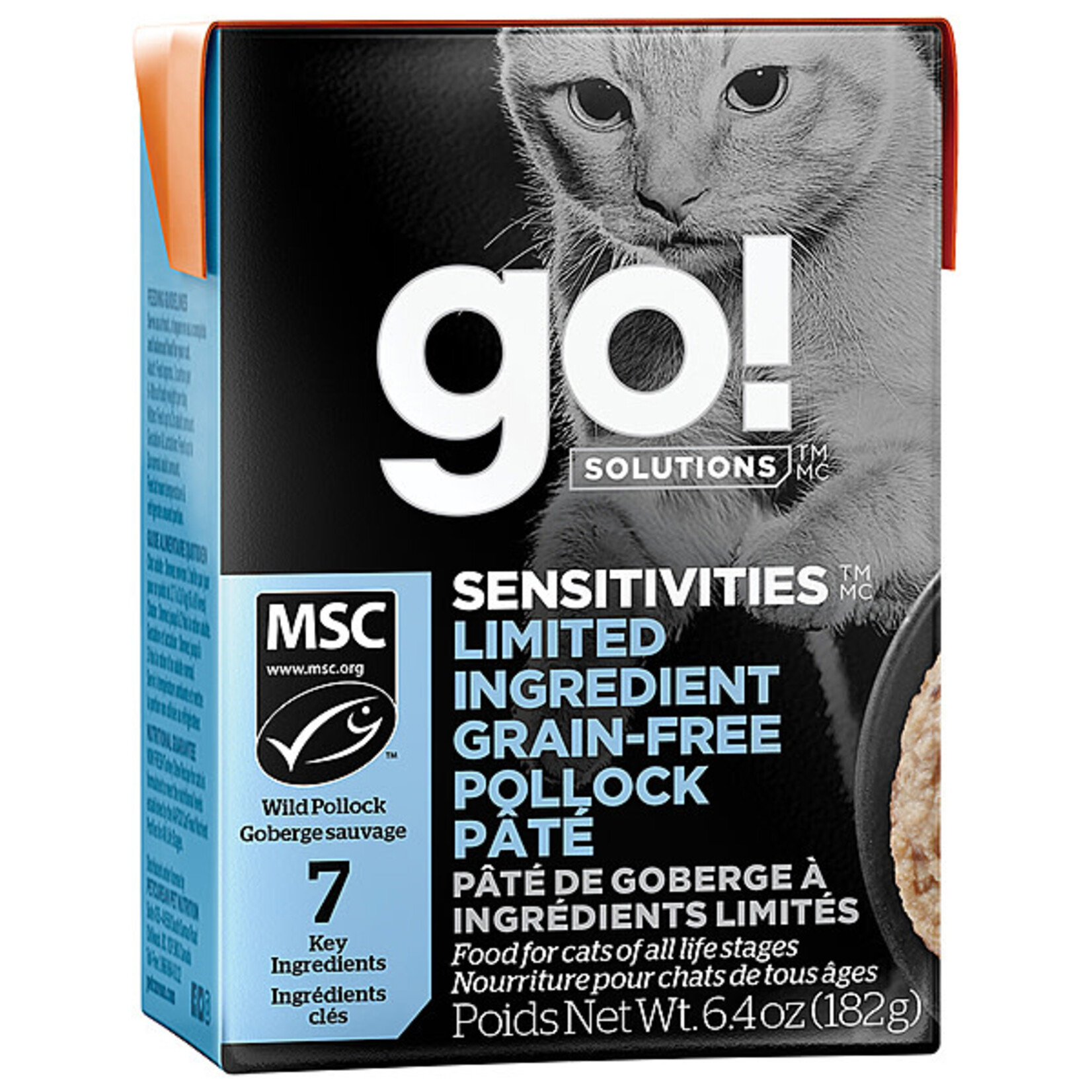 Go! Go! Cat Can sensitivities limited ingredients grain free pollock pate