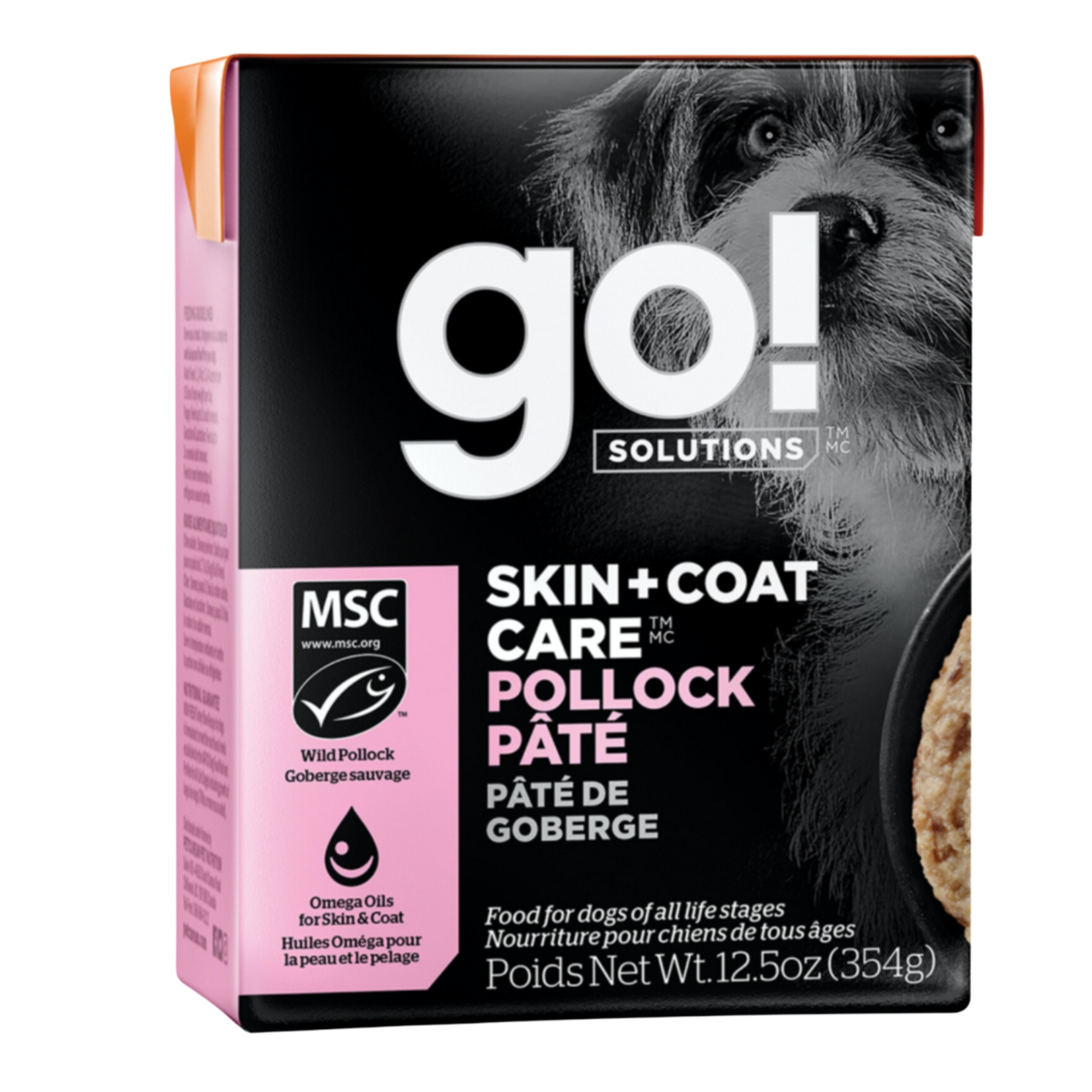Go! Go! Dog Can Skin +coat care pollock pate 354g