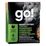 Go! Go! Dog Can sensitivities limited Ingredients GF shredded turkey recipe 354g