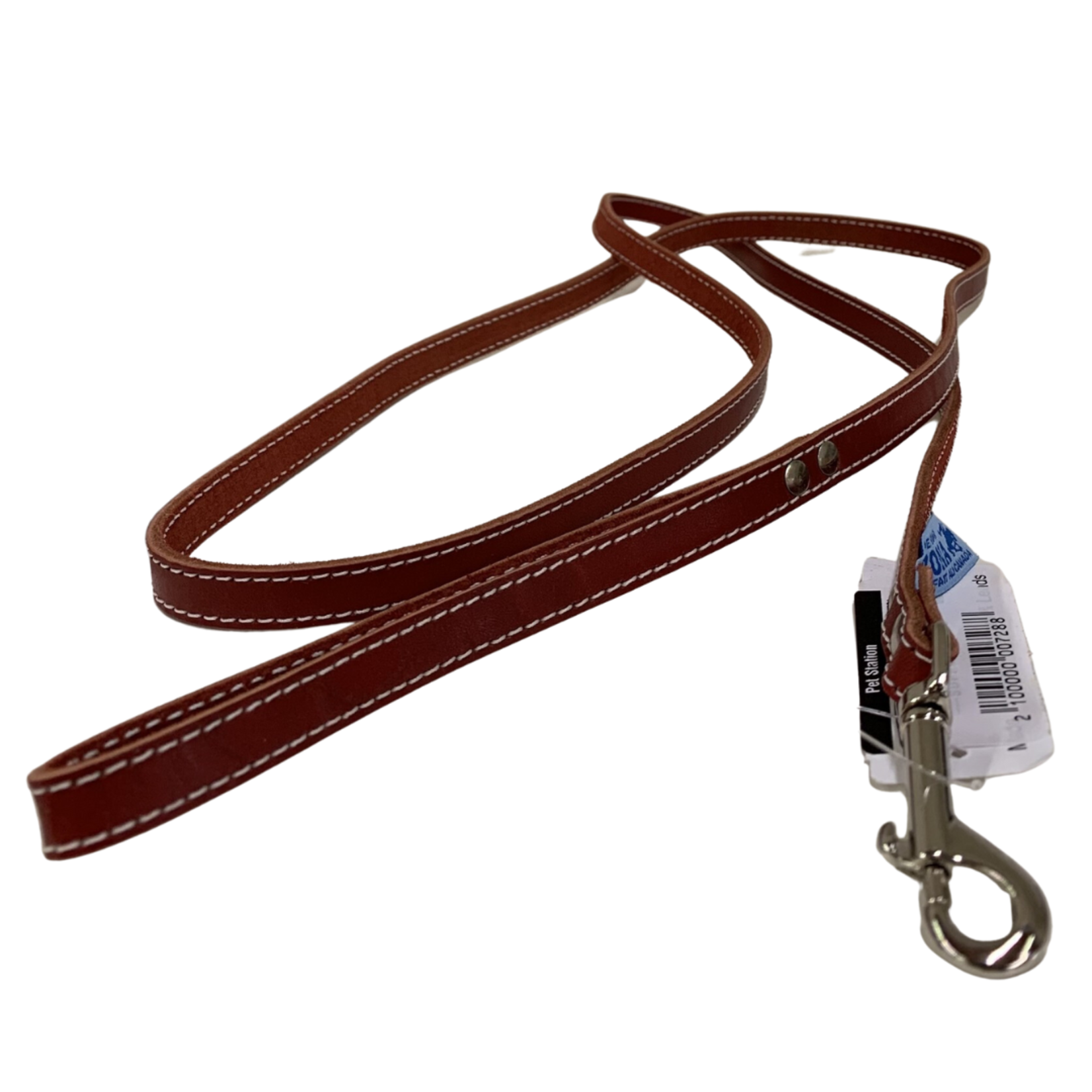 Leather lead Red 1/2 x 72in