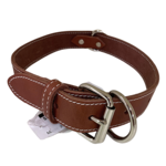 Leather Collar Brick Brown