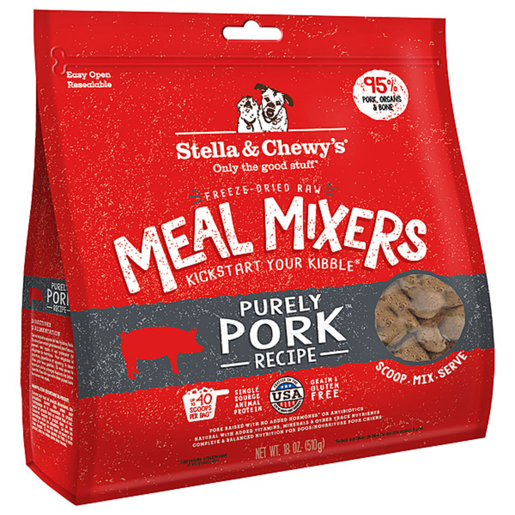 Stella & Chewy's Stella & Chewy's freeze dried Meal Mixers Pork (dog) 18oz