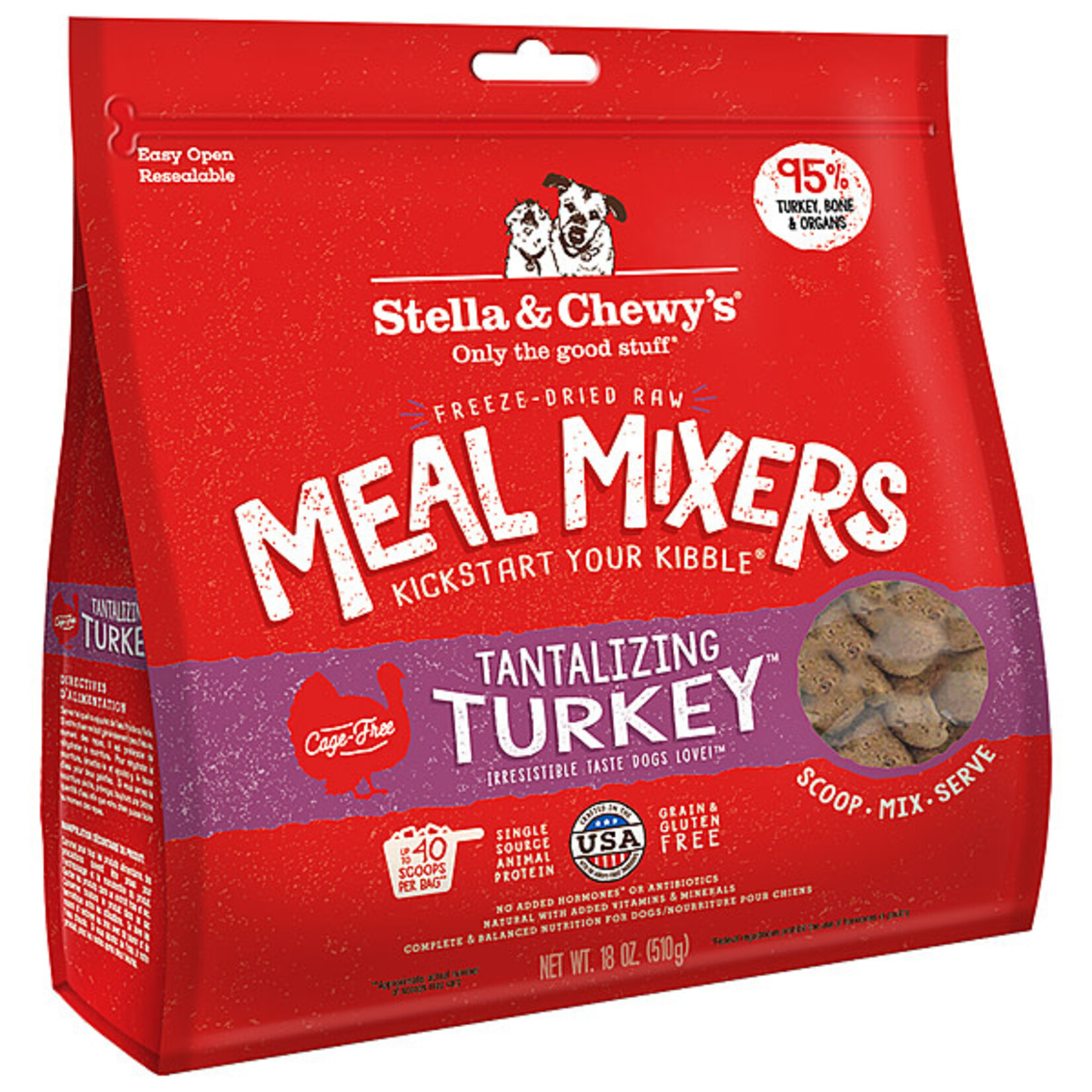 Stella & Chewy's Stella & Chewy's freeze dried Meal Mixers Supplements Tantalizing Turkey  18oz (dog)