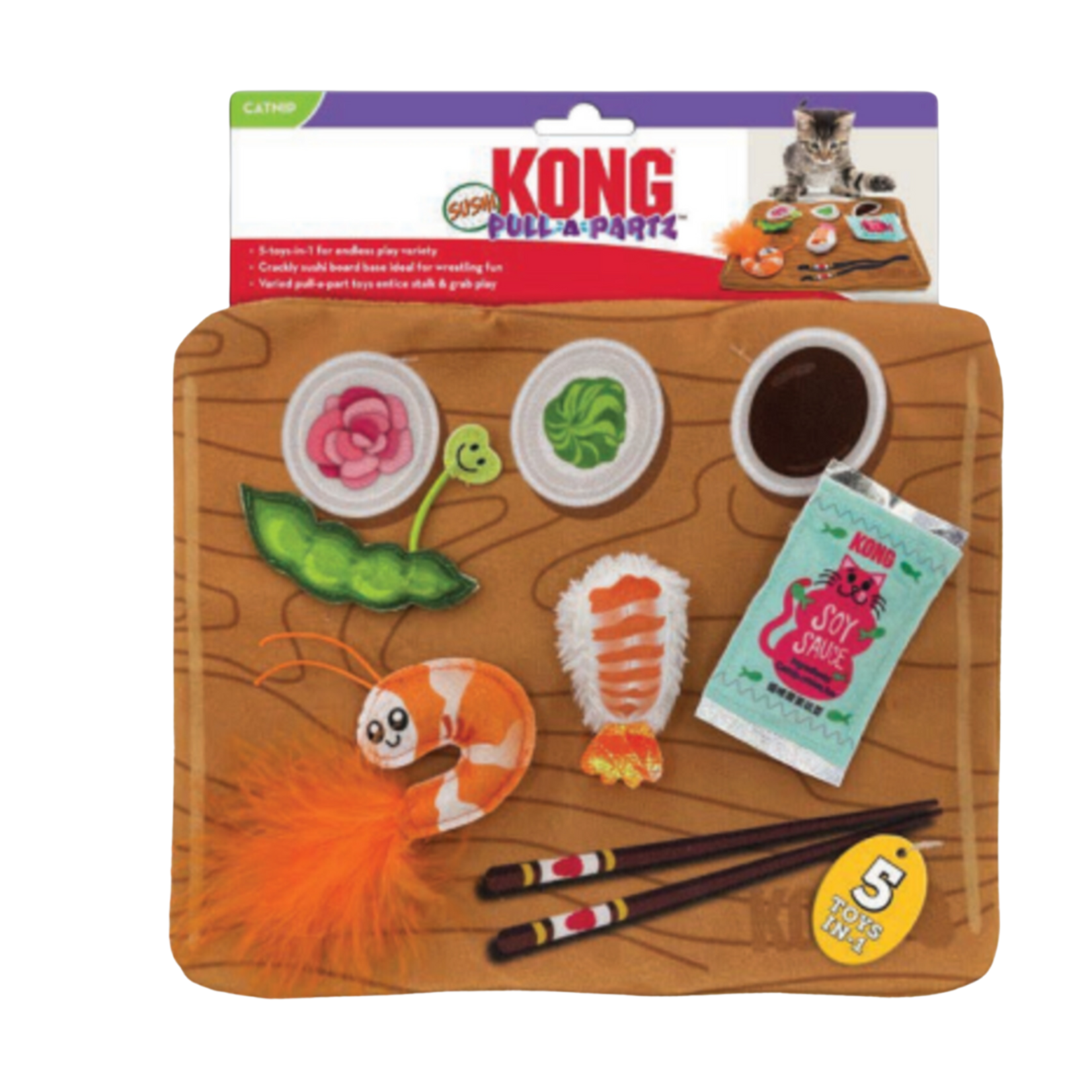 Kong Kong Pull-A-Partz Sushi with Catnip