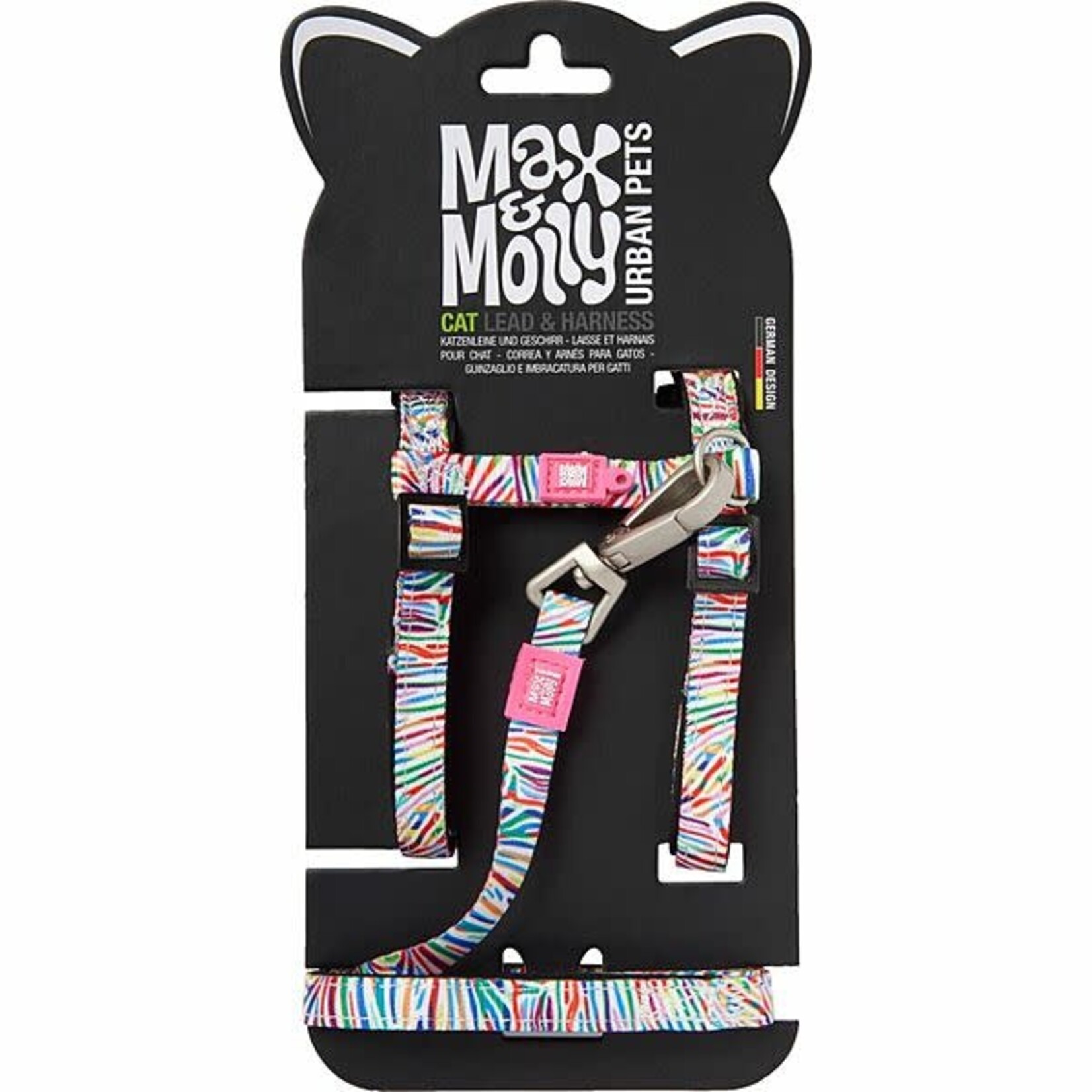 Max & Molly Max & Molly Cat Harness & Leash Magic Zebra
