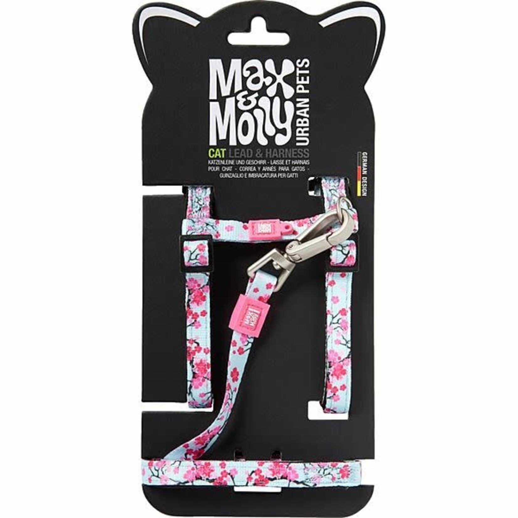 Max & Molly Max & Molly Cat Harness & Leash Cherry Bloom