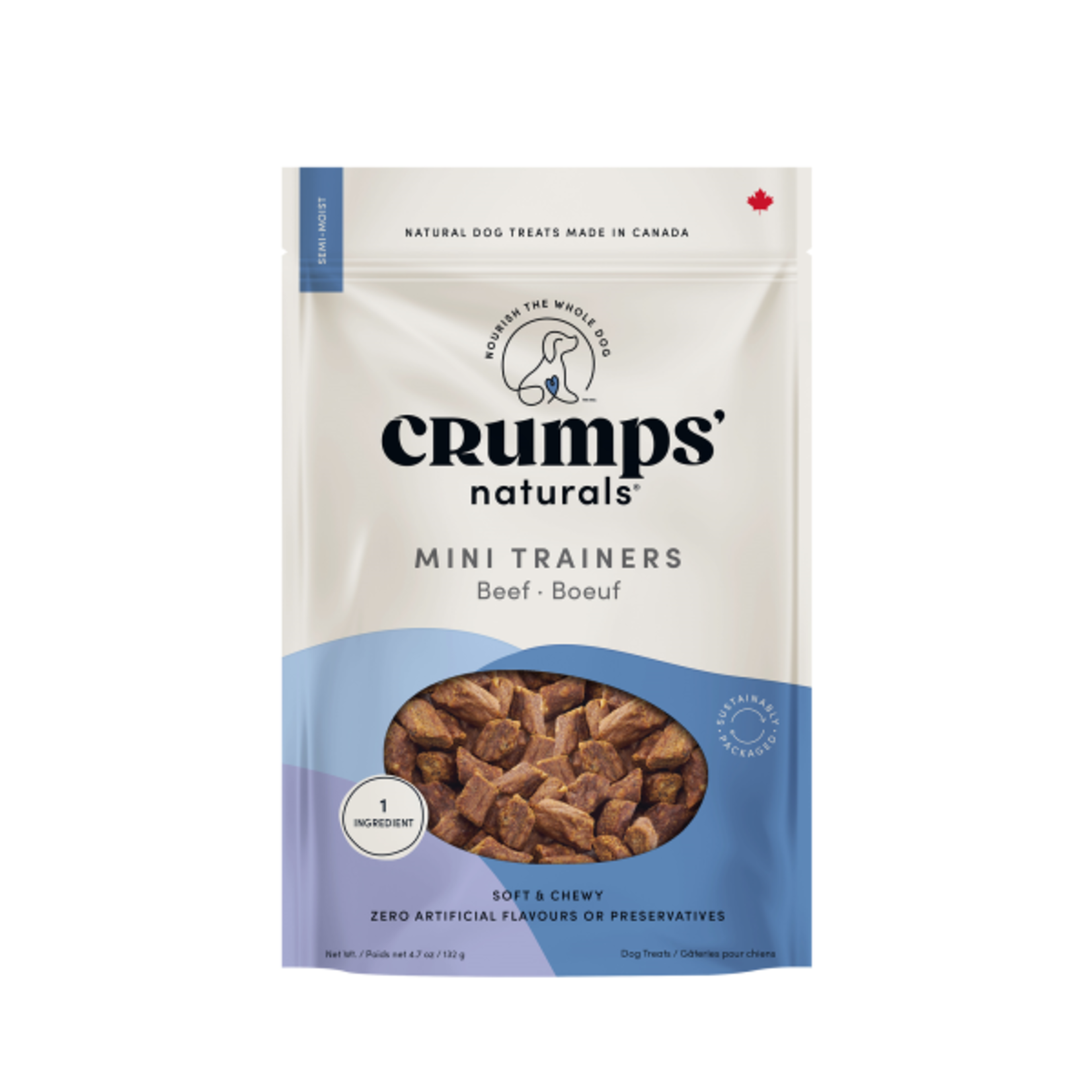 Crumps' Naturals Crump's Naturals dog Mini Trainers Semi Moist Beef 132g