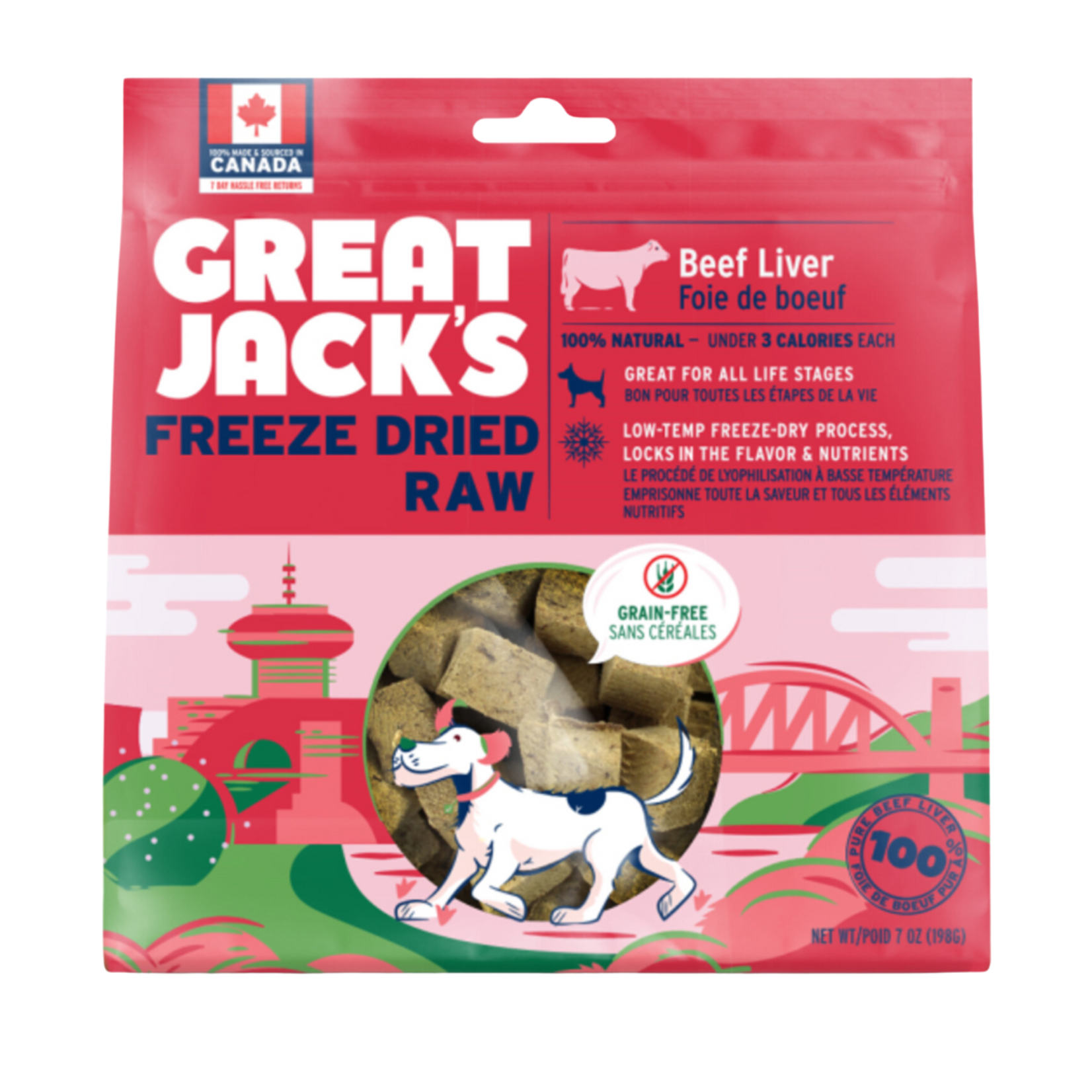 Great Jack's Great Jack's Dog treat freeze dried raw beef liver