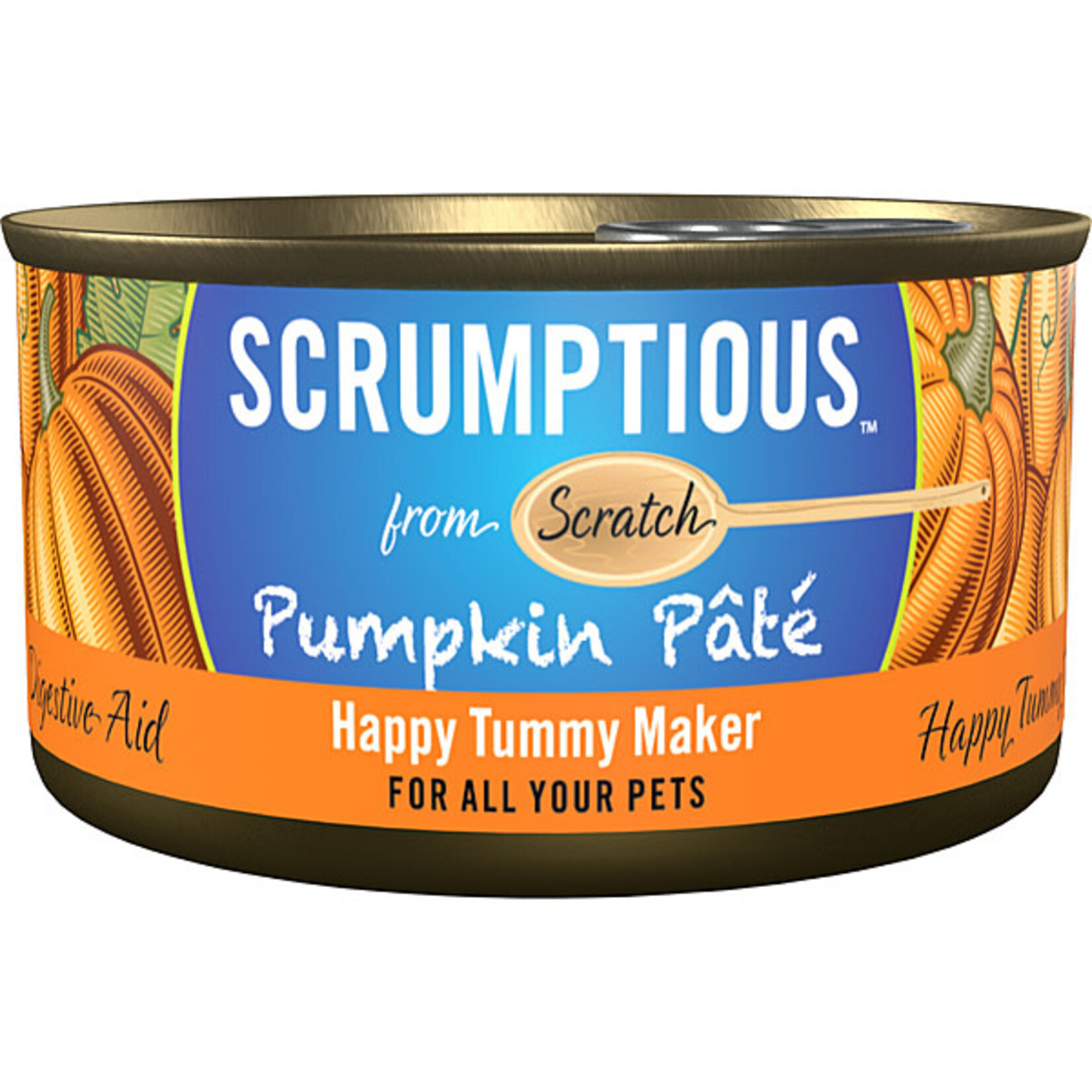 Scrumptious Scrumptious Cat Can Pumpkin Pate Happy Tummy Maker  2.8oz