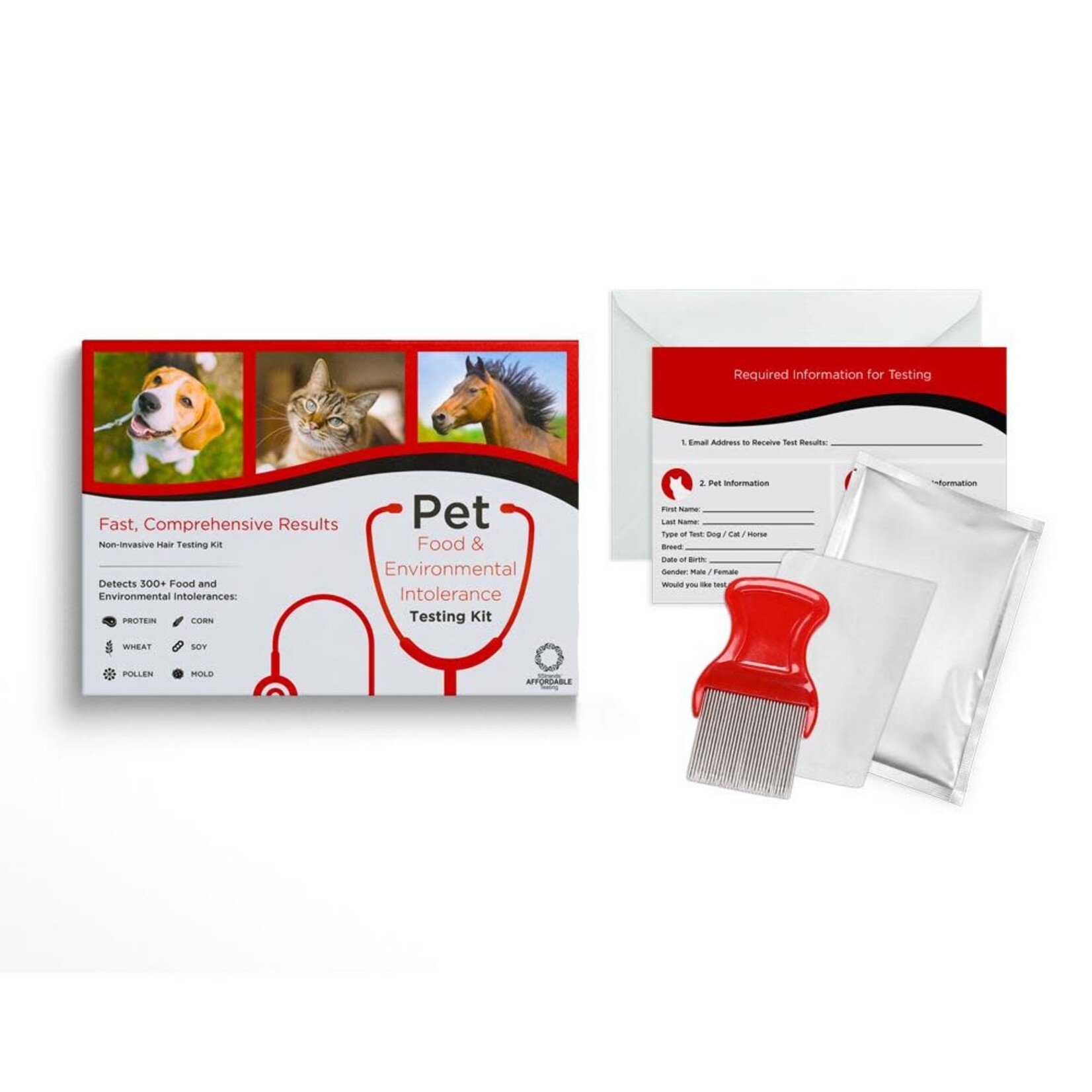 Complete pet allergy test kit