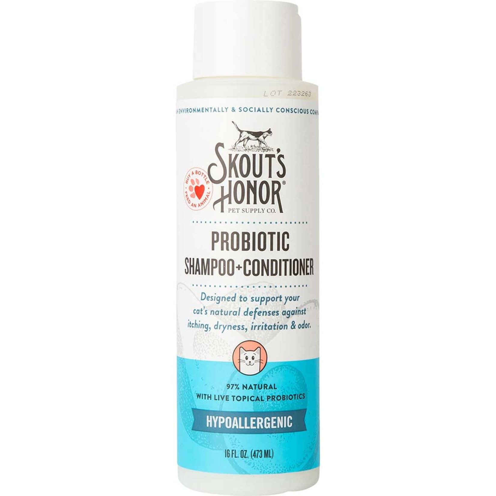 Skout's Honor Skout's Honor Probiotic Cat shampoo + Conditioner Unscented