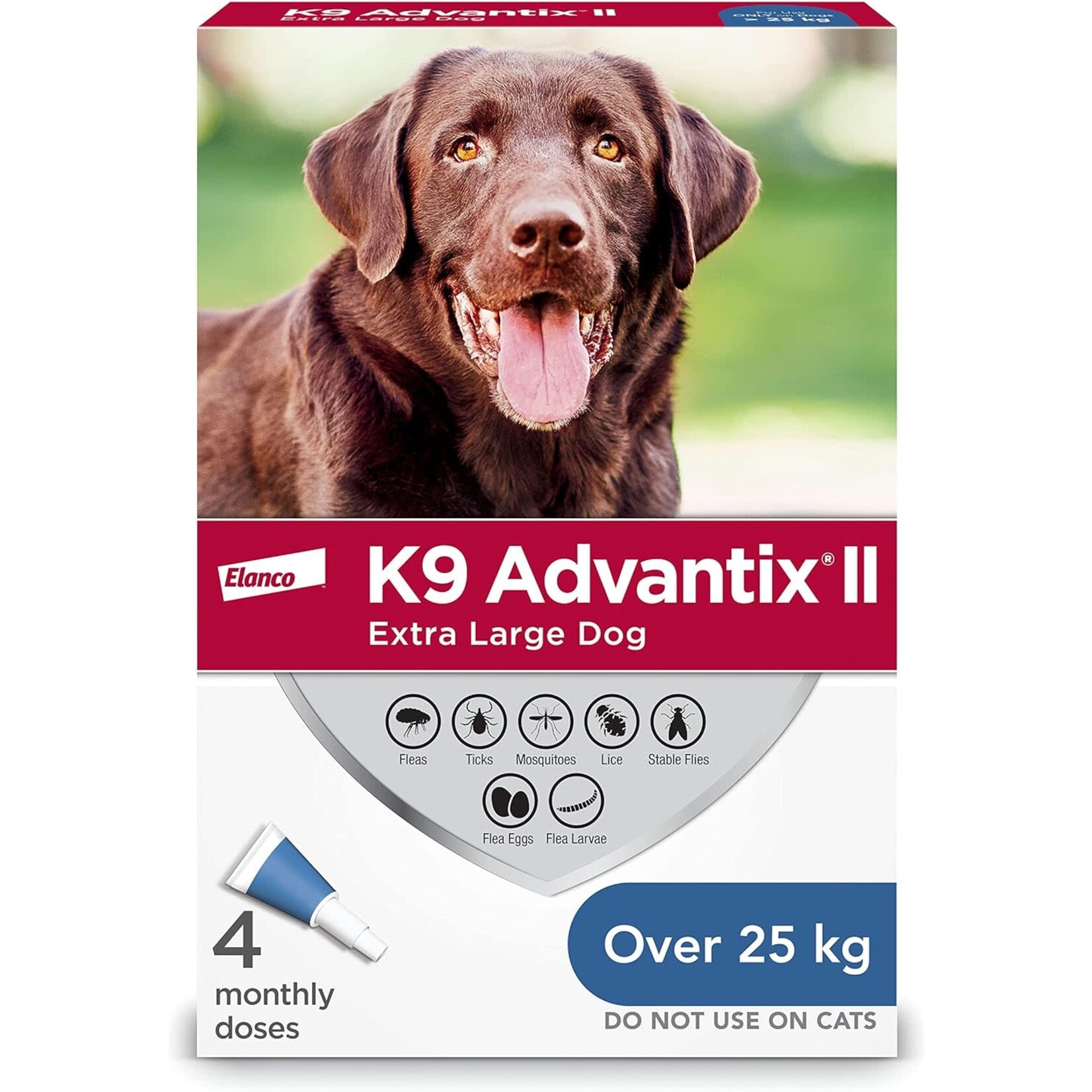 K9 Advantix II Dogs Complete protection Tick and Flea for Extra Large dogs over 25kg (4 dosage)