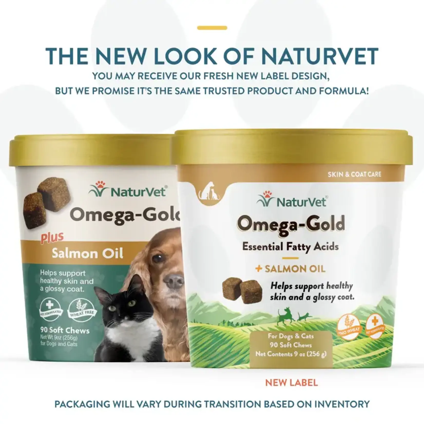 NaturVet Omega Gold + Salmon Oil Soft Chews 90ct