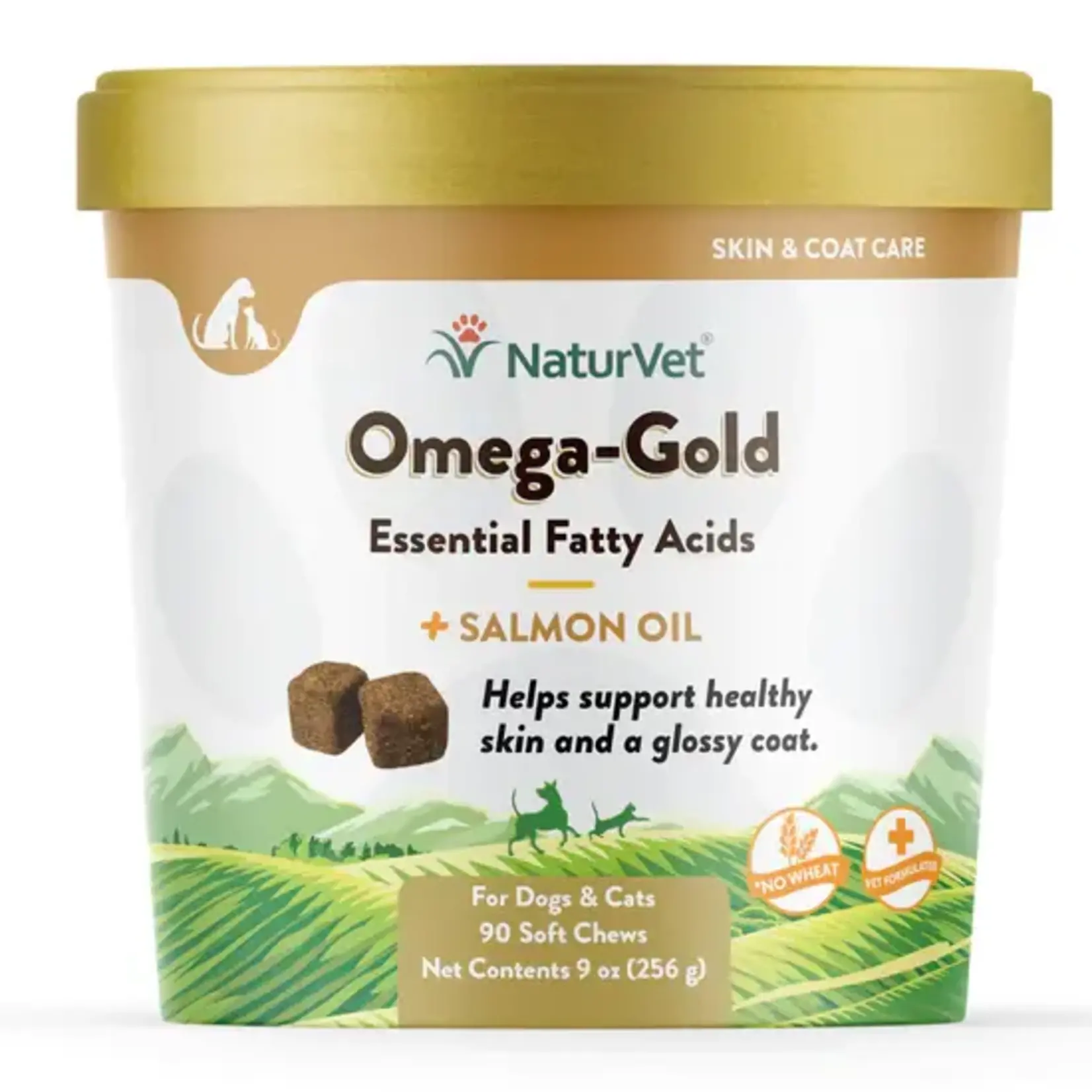 NaturVet Omega Gold + Salmon Oil Soft Chews 90ct