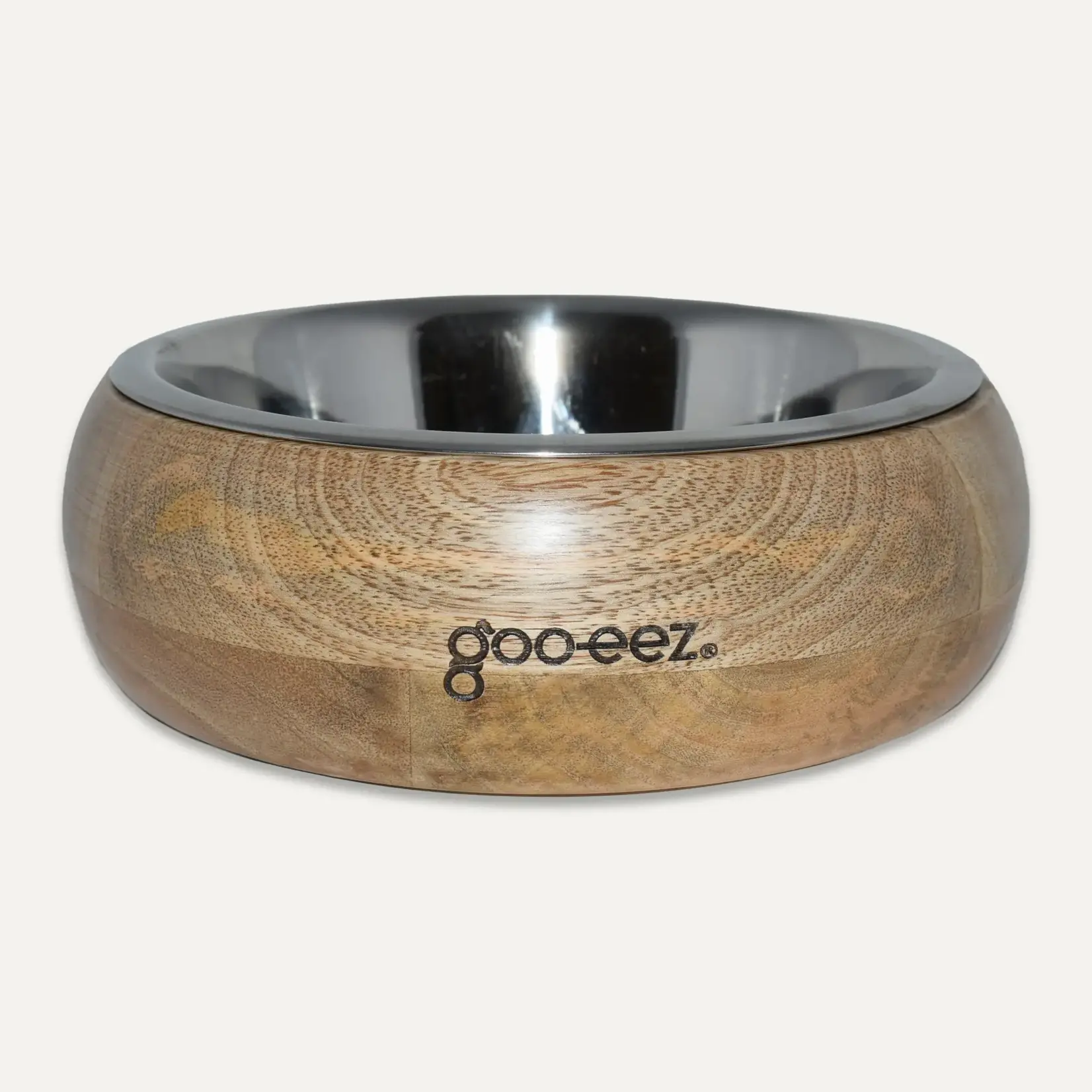 Rounded Mango Wood W Stainless Steel Bowl