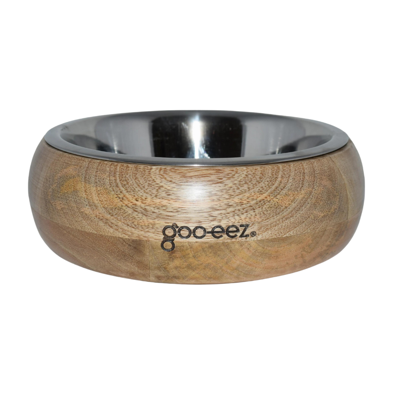 Rounded Mango Wood W Stainless Steel Bowl