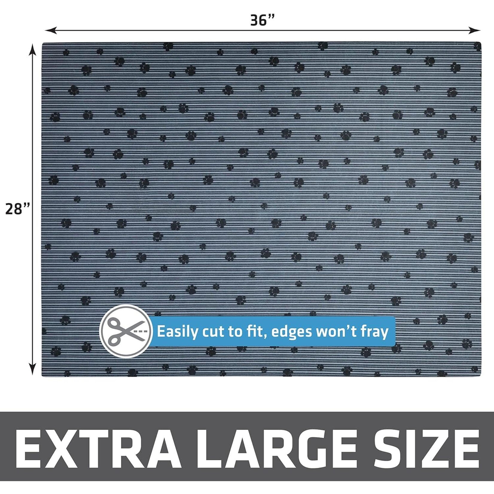 Dry Mate Cat Liter Mat 28in x 36in Grey Stripe Black