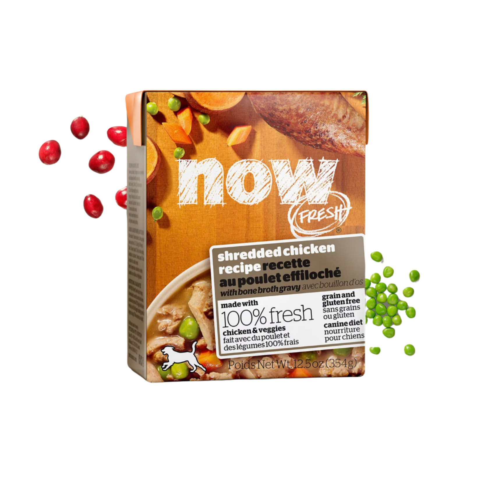 NOW Fresh Now Fresh dog can  shredded chicken with bone broth Gravy 12.5oz