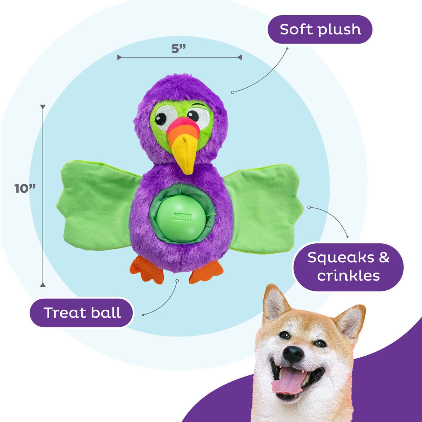 Outward Hound Hide-Ablez Toucan Puzzle Treat Ball