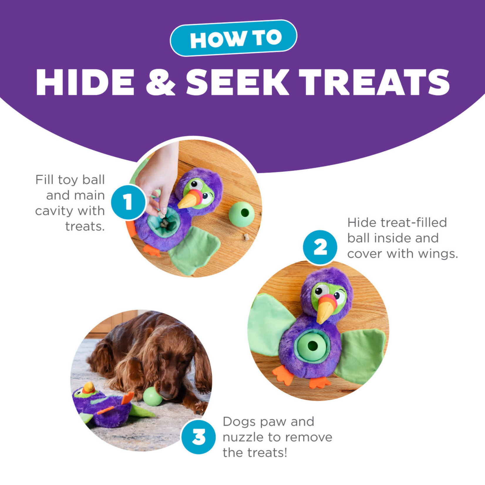 Outward Hound Hide-Ablez Toucan Puzzle Treat Ball