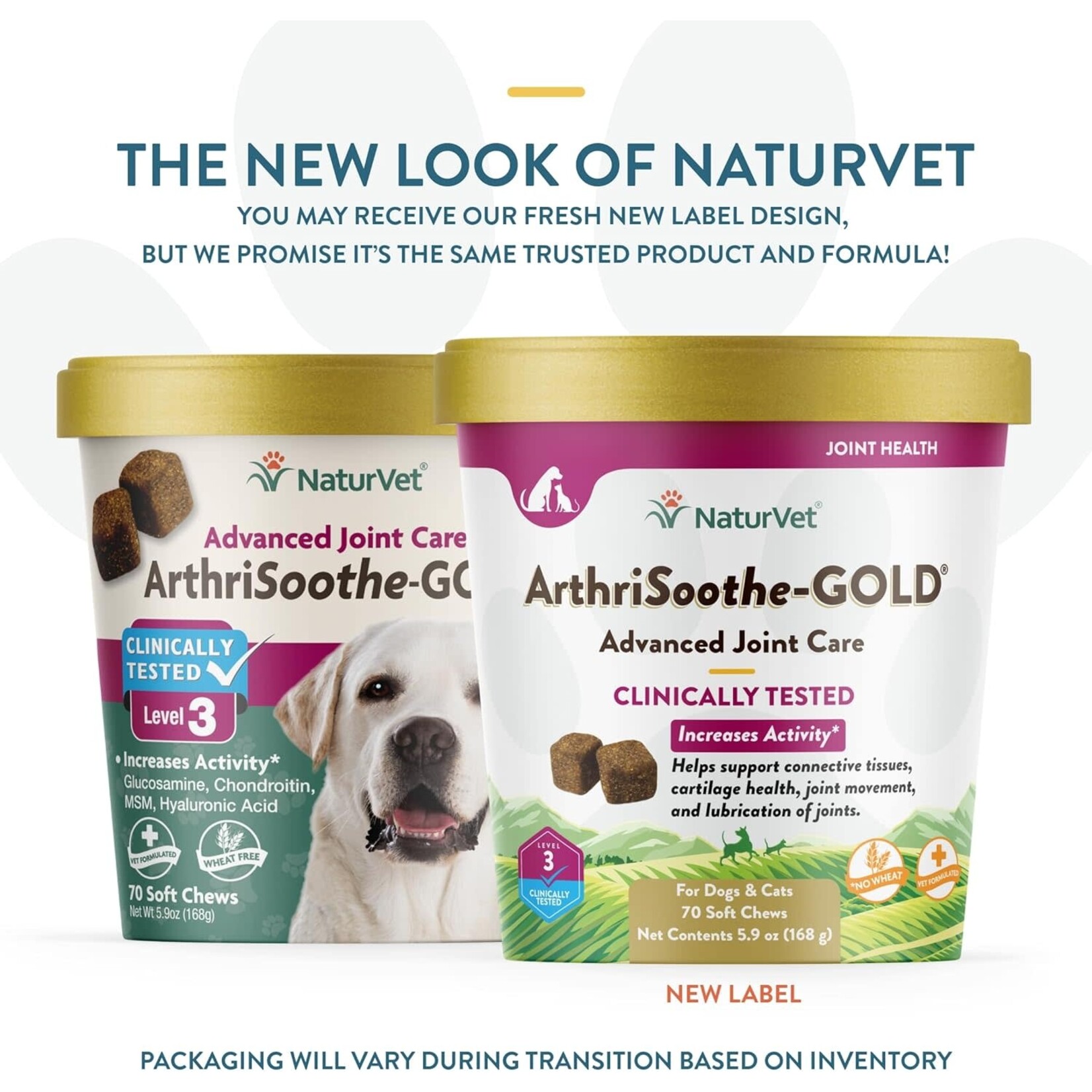 Naturvet June Soft Chew ArthriSoothe Gold  70ct