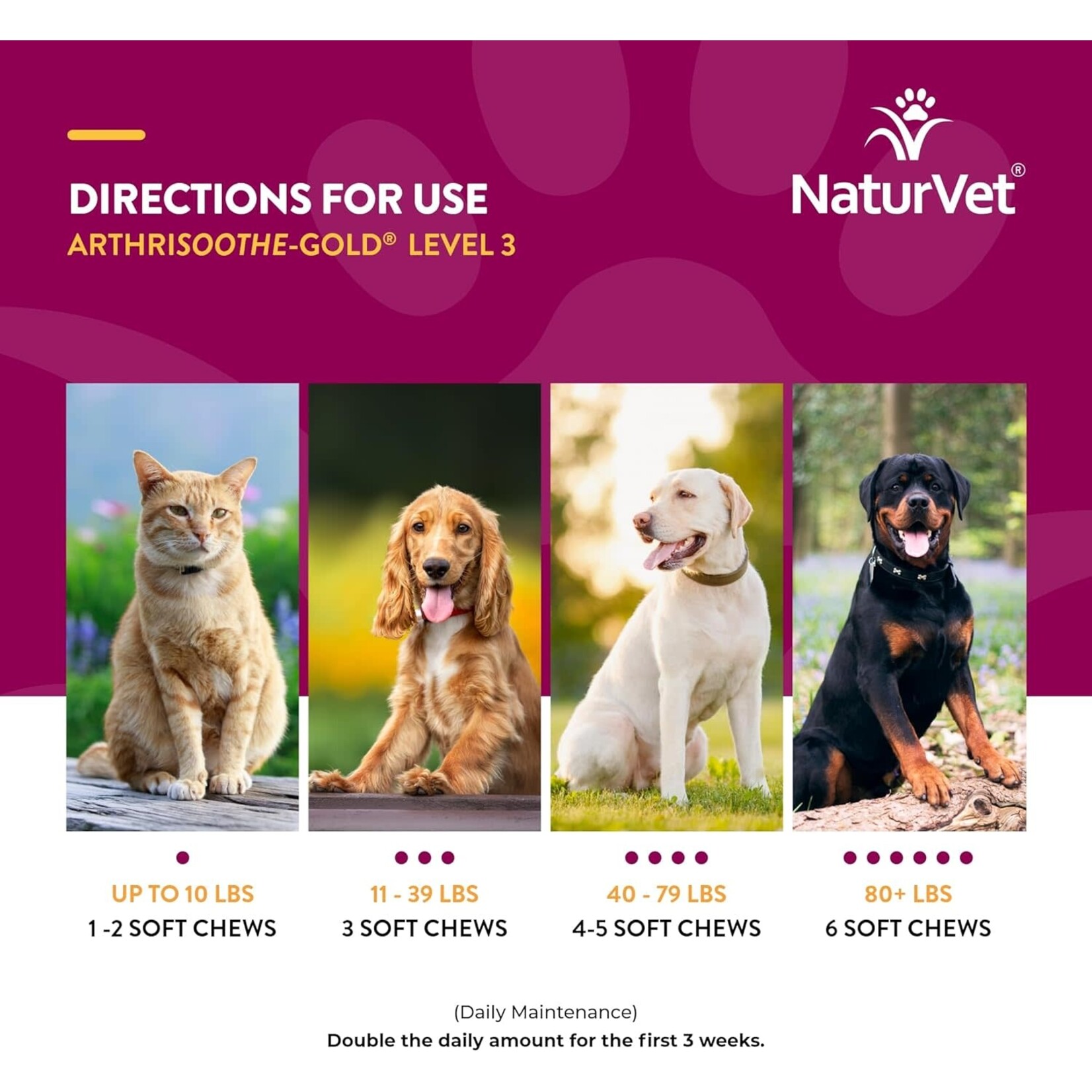 Naturvet June Soft Chew ArthriSoothe Gold  70ct