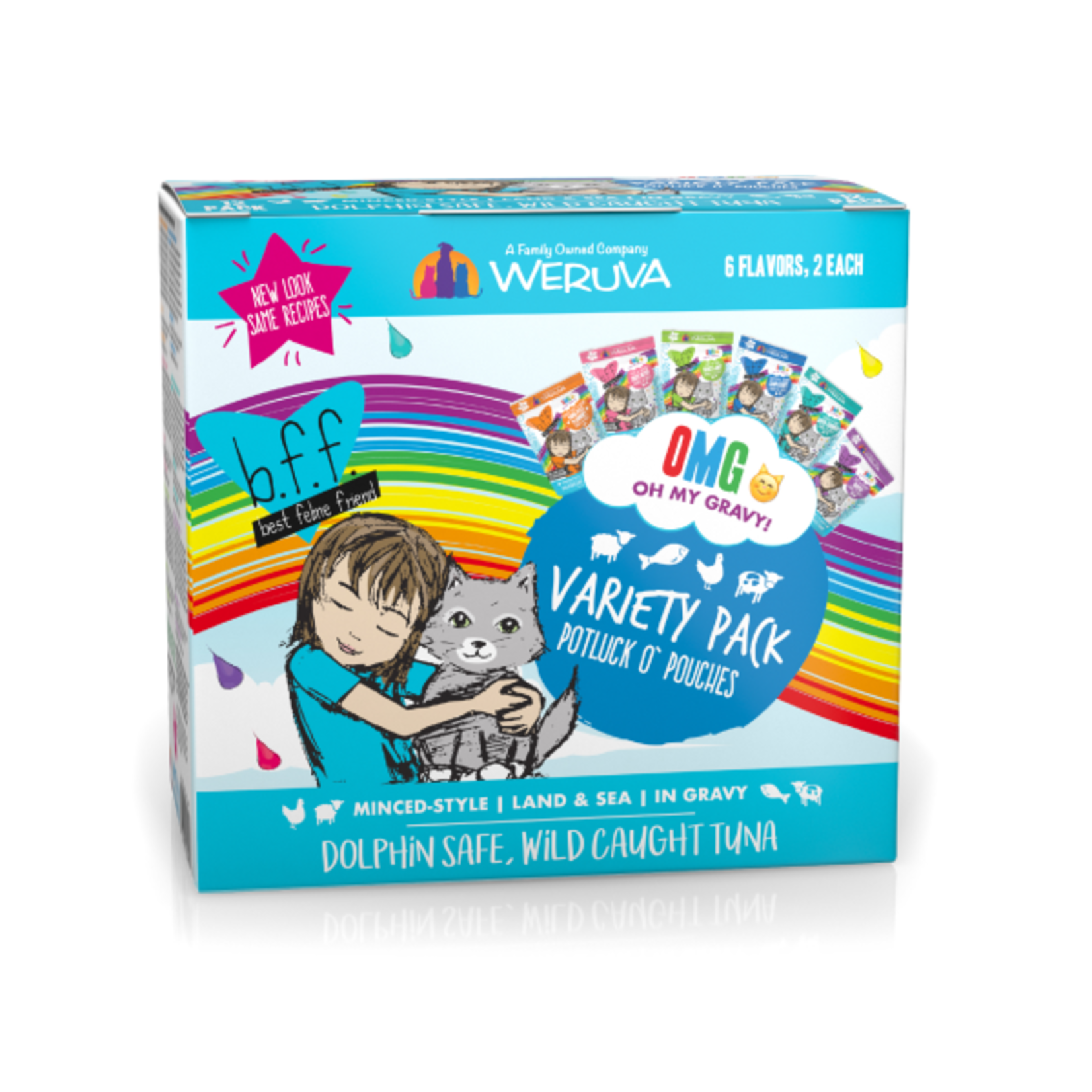 Weruva Weruva OMG Potluck for cats 12 x 2.8 oz pouches Variety pack