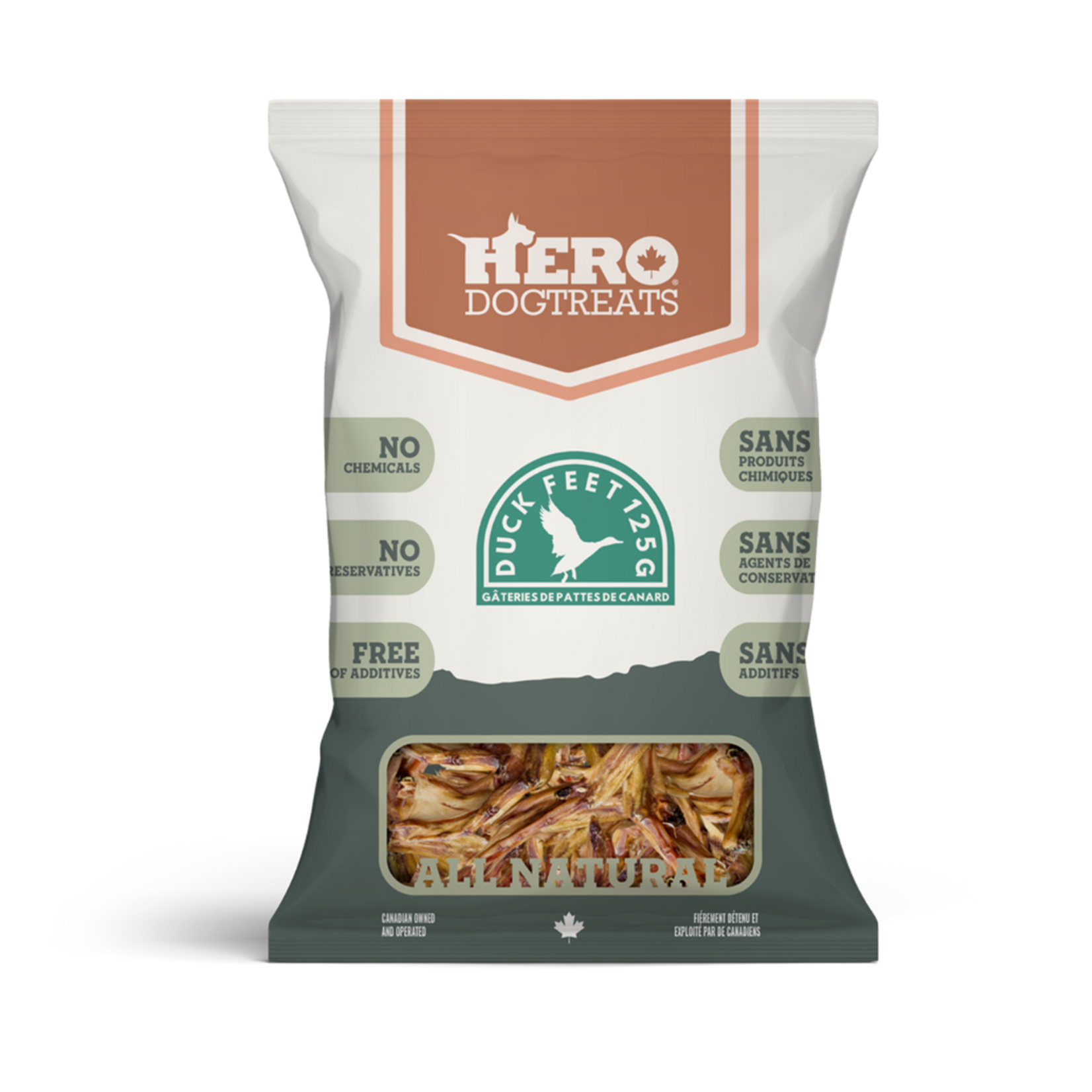 Hero Natural dog Treat Duck Feet 125g