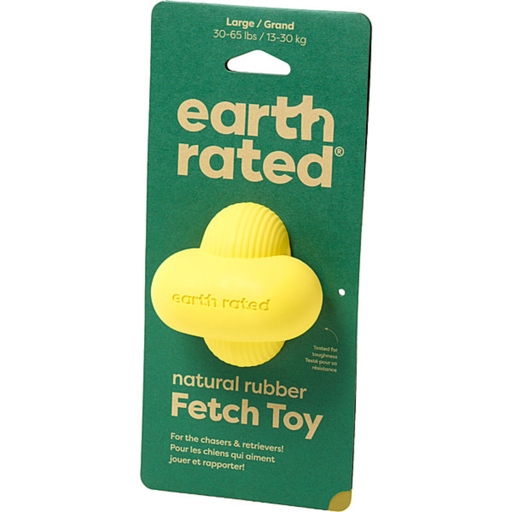 Earth rated Natural Rubber Fetch Toy Yellow