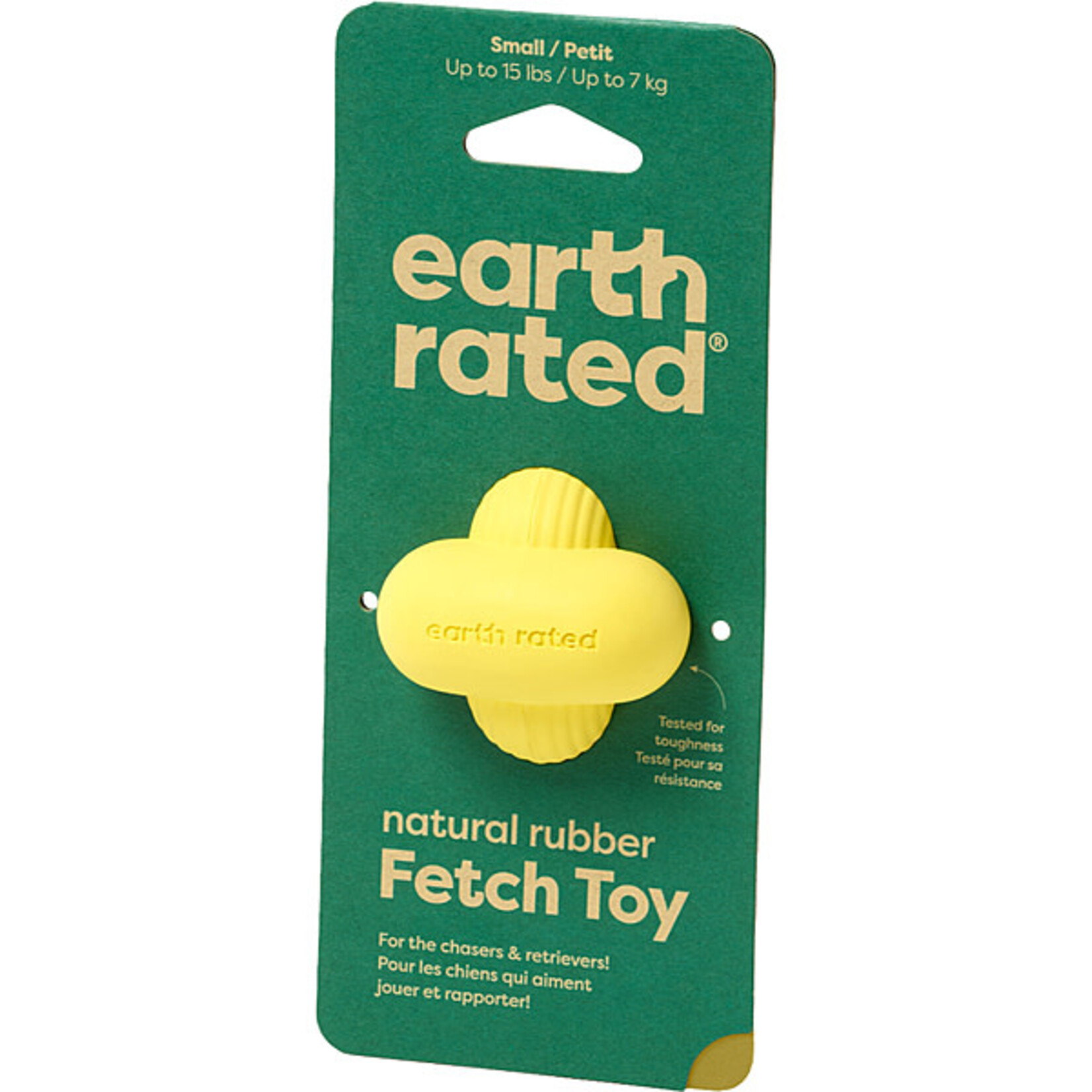 Earth rated Natural Rubber Fetch Toy Yellow