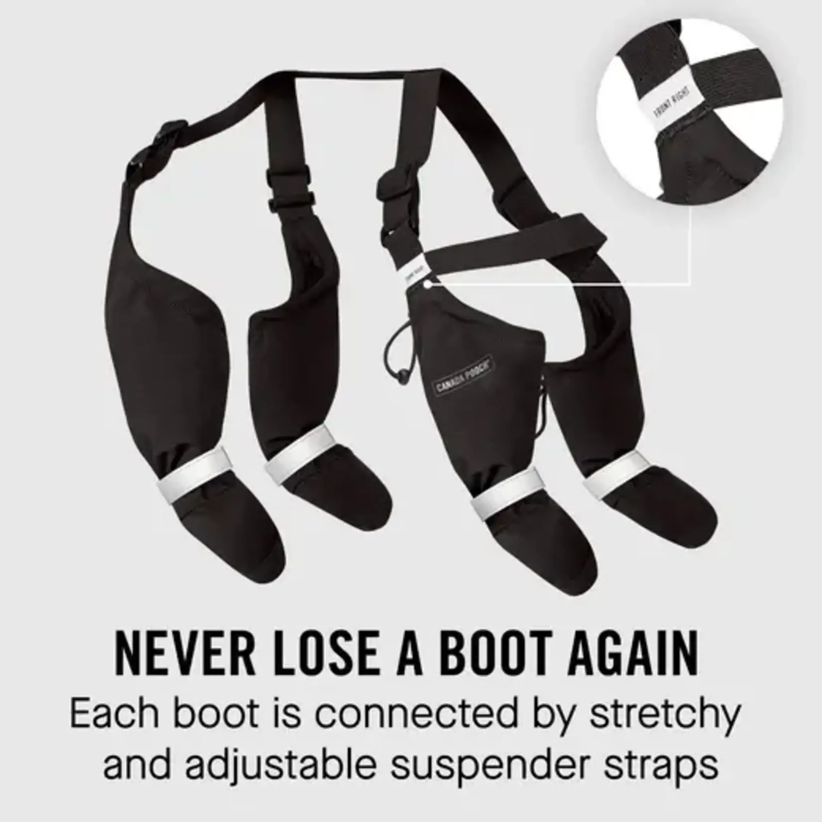 Canada Pooch Canada Pooch Suspender Boots REGULAR Leg Length  Black