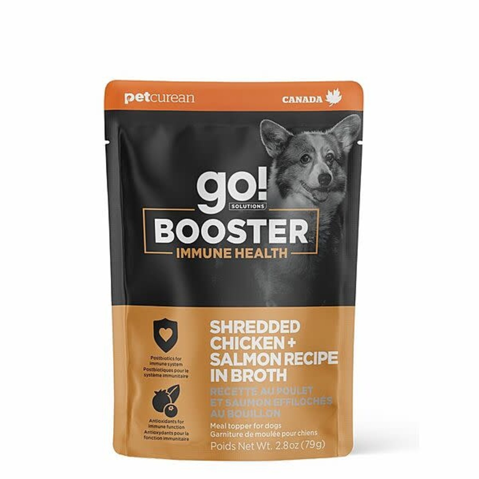 go! solutions Go! Booster Immune Shredded Chicken + Salmon in Broth 2.8oz