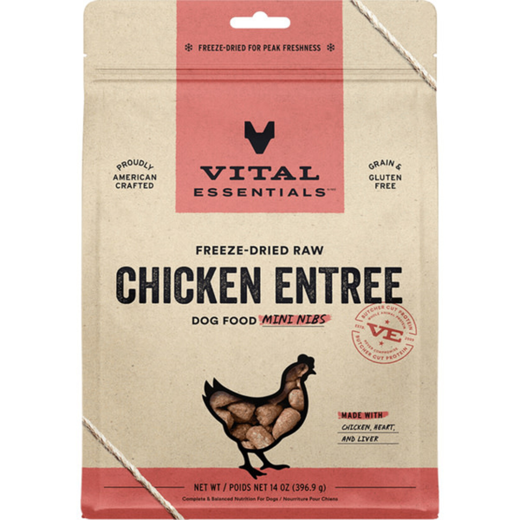 Vital Essential Vital Essentials Freeze Dried Raw Chicken Entree Mini Nibs  14OZ