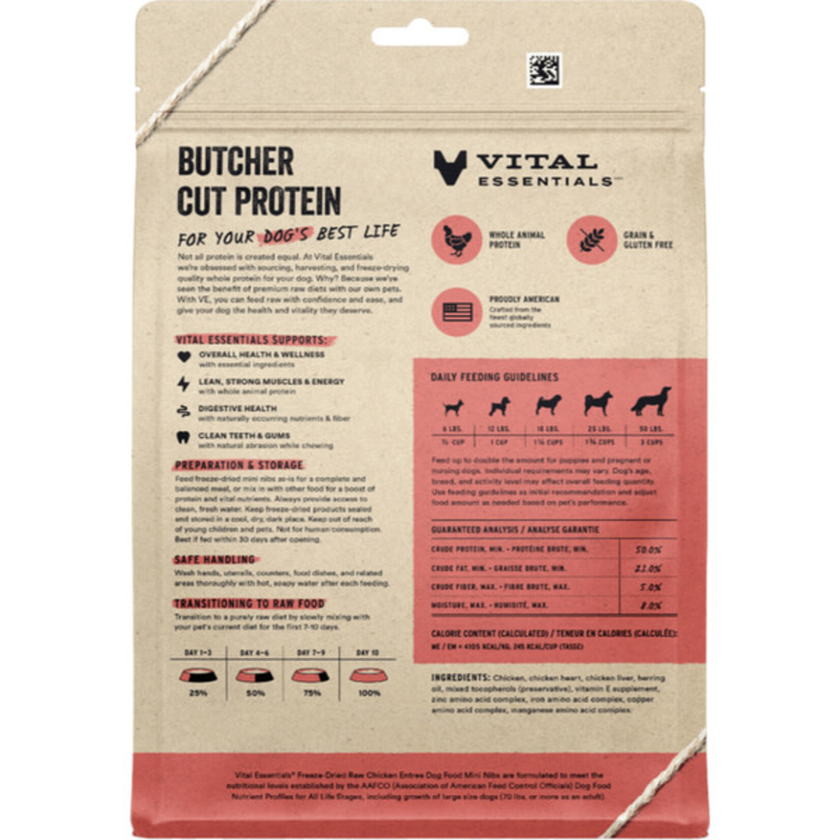 Vital Essential Vital Essentials Freeze Dried Raw Chicken Entree Mini Nibs  5.5OZ