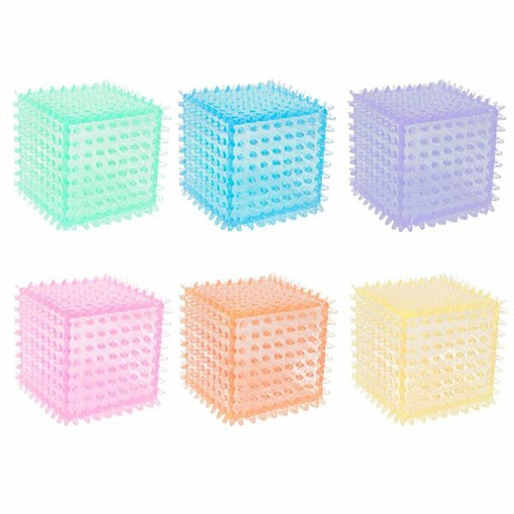 Gnawsome Assorted Color Spiky Cube Ball 3.5in
