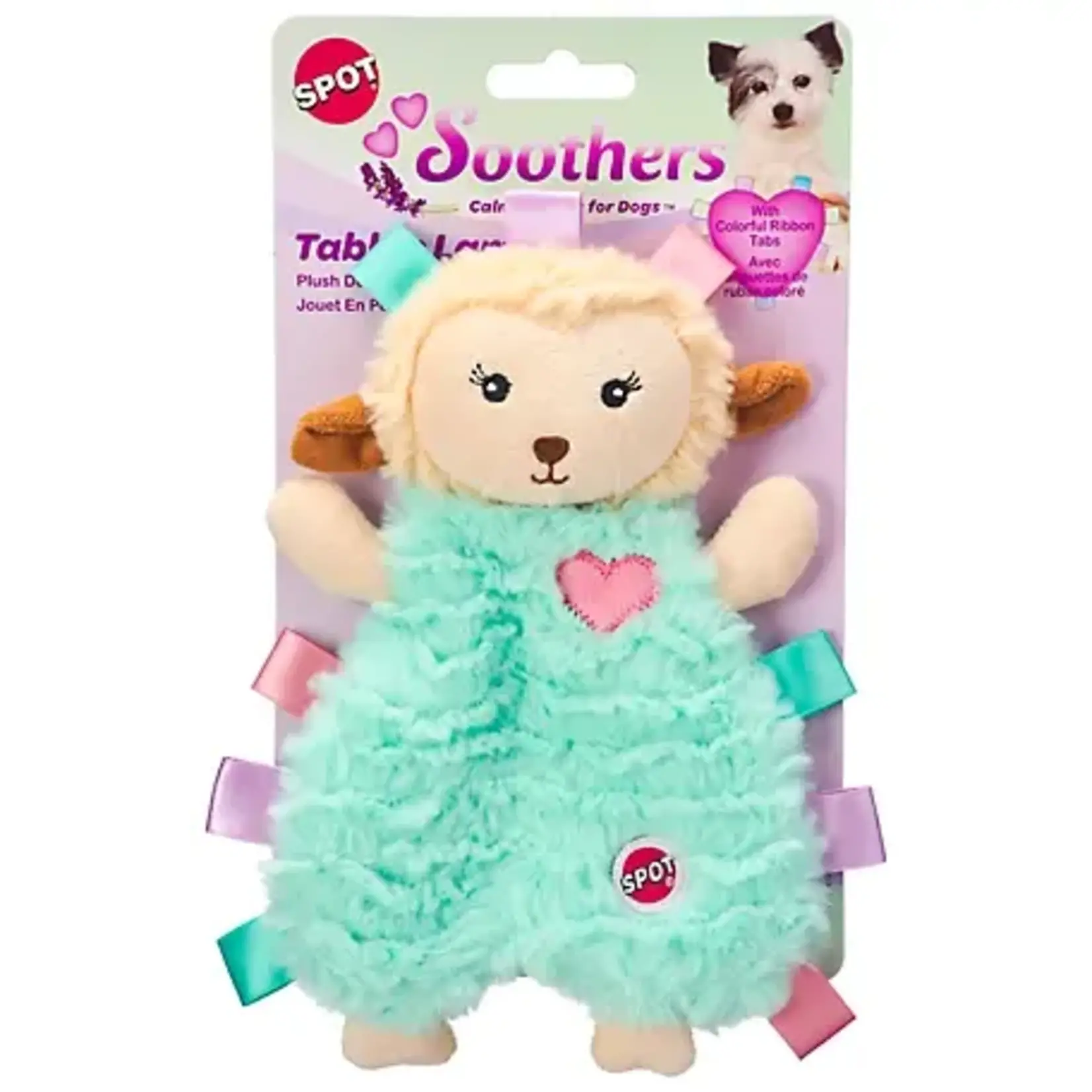 Soothers Calming Lambie Plush Dog Toy Assorted Color 8in