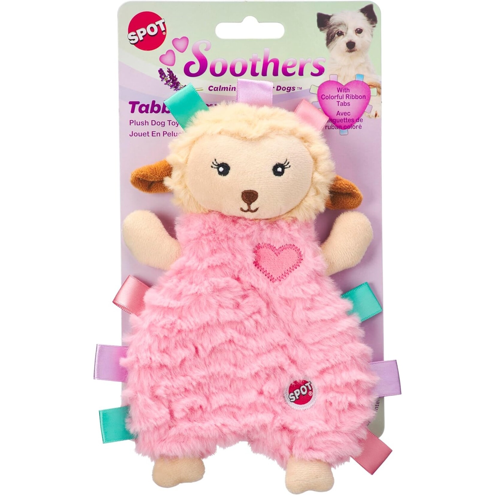 Soothers Calming Lambie Plush Dog Toy Assorted Color 8in