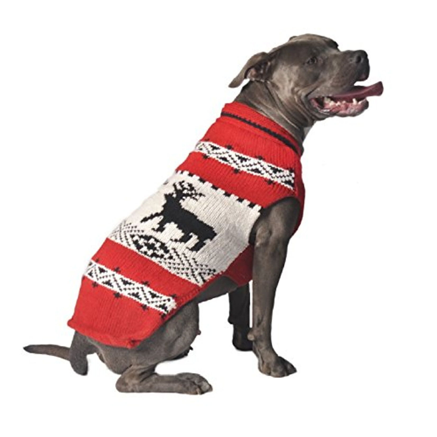 Chilly dog Sweater Nordic Reindeer Red