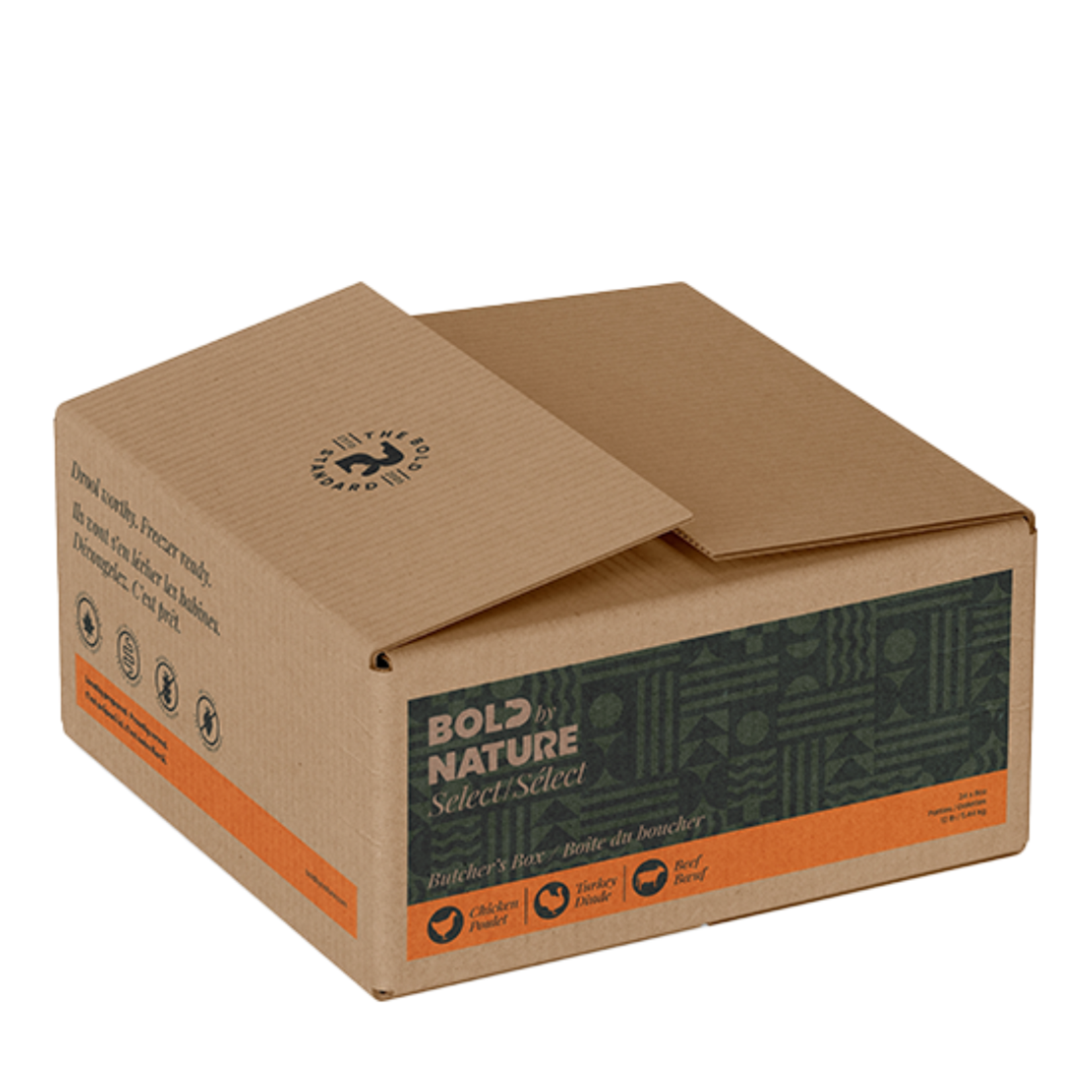 Bold by Nature Bold by Nature Dog Select Variety box with Chicken/Turkey/Beef Patties 12lb