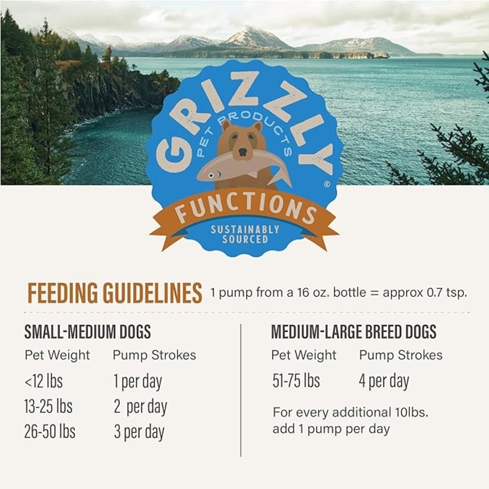 Grizzly Joint Aid Hip & Joint Support Liquid Supplement For Dog  16oz