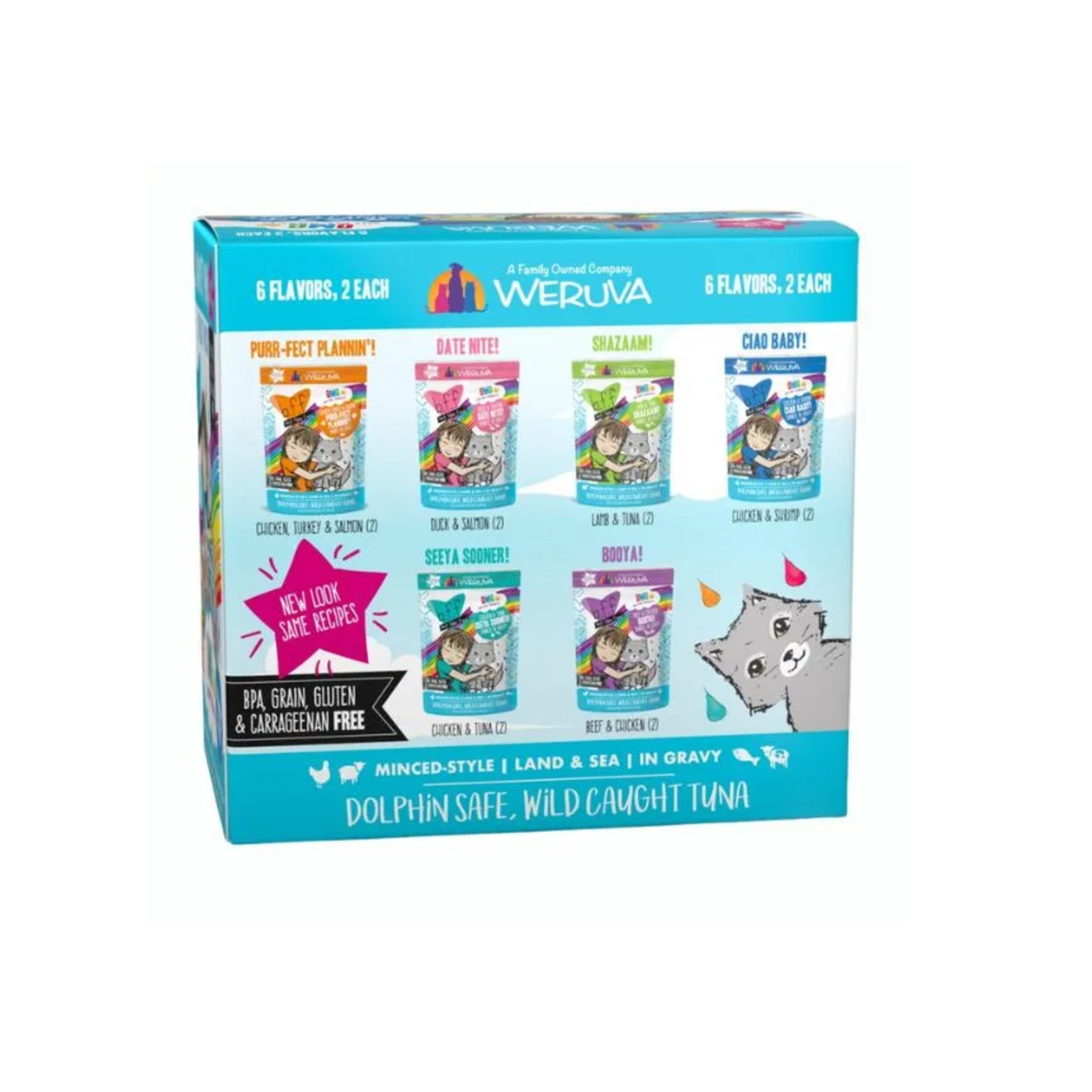 Weruva Weruva OMG Potluck for cats 12 x 2.8 oz pouches Variety pack