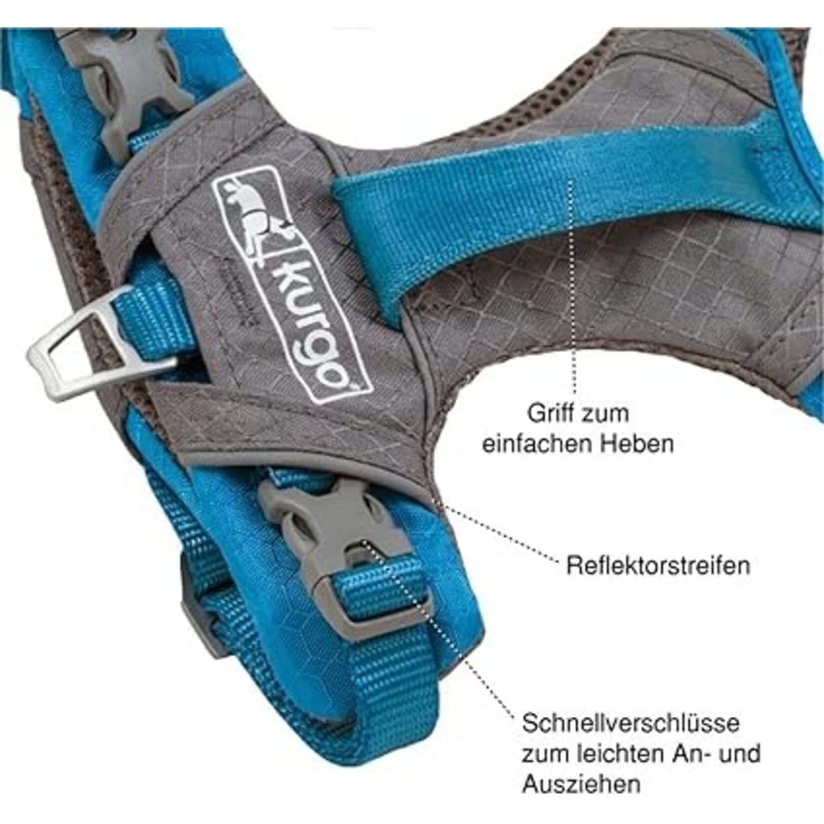 Kurgo Harness Journey Air Blue/Gray